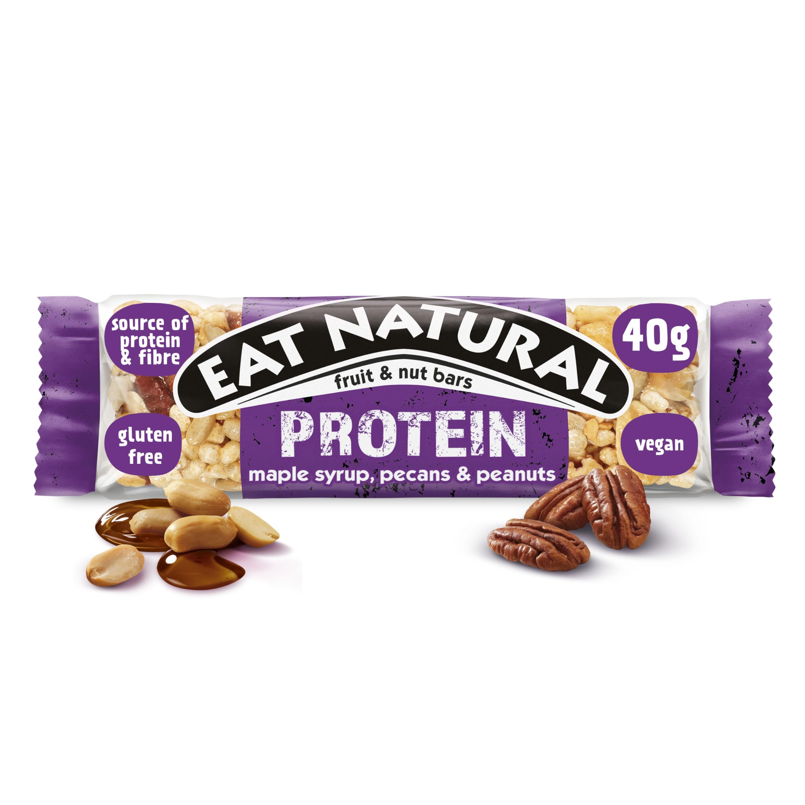 Eat Natural Protein Ahornsirup, Pekannüsse & Erdnüsse Frucht- & Nussriegel (3 x 40 g)