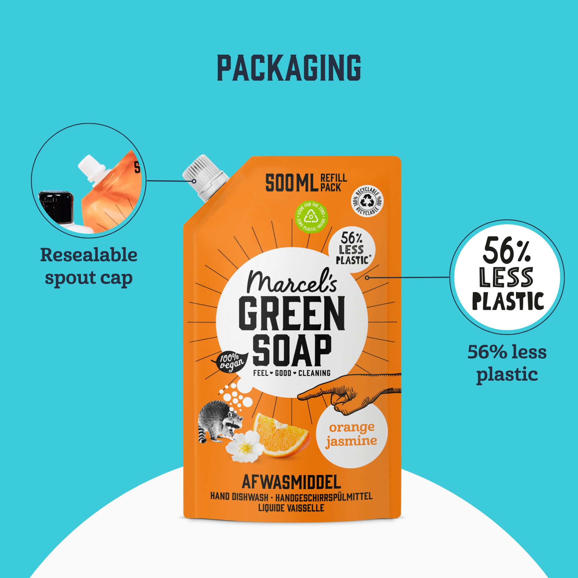 Marcel's Green Soap - Orange & Jasmin Spülmittel Nachfüllpackung