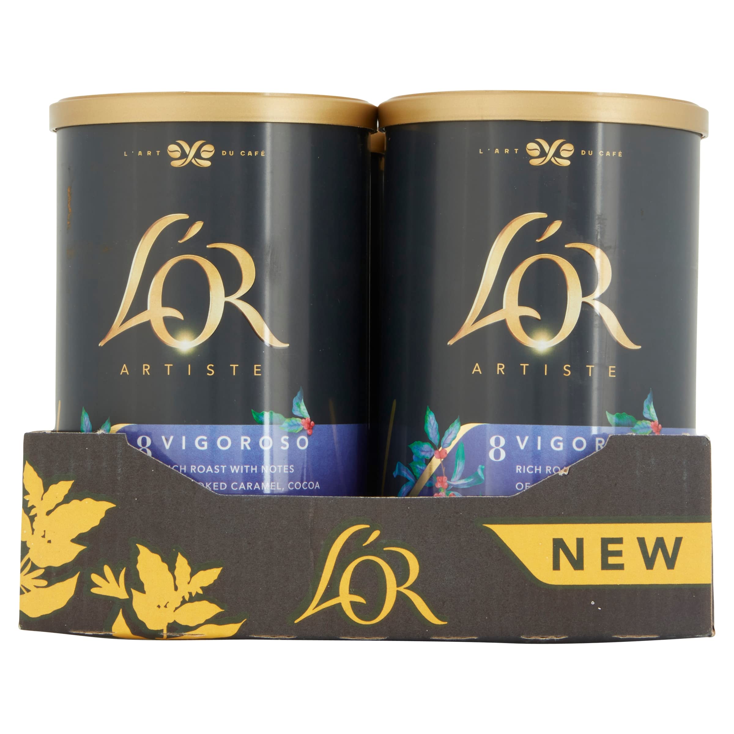 L'OR Artiste Vigoroso Instantkaffee 95 g, Intensität 8 (Packung mit 6 Dosen, insgesamt 570 g)