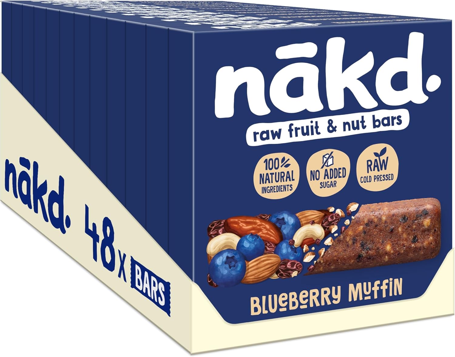 Nakd Blueberry Muffin Rohkost-Nuss-Riegel – Vegan, Glutenfrei, Ohne Zuckerzusatz
