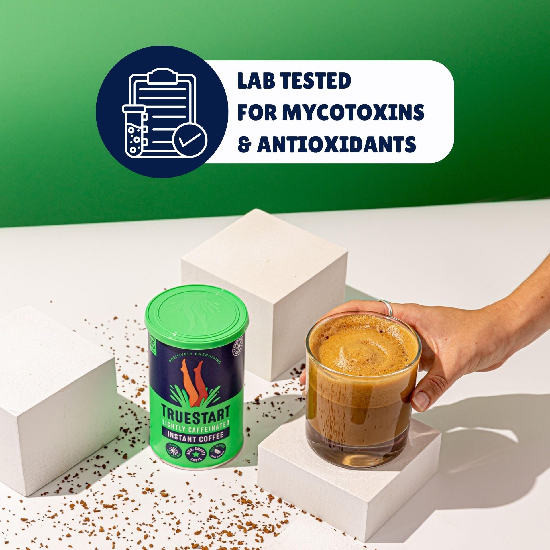 TrueStart – Instantkaffee in Barista-Qualität mit leichtem Koffeingehalt (100 g)