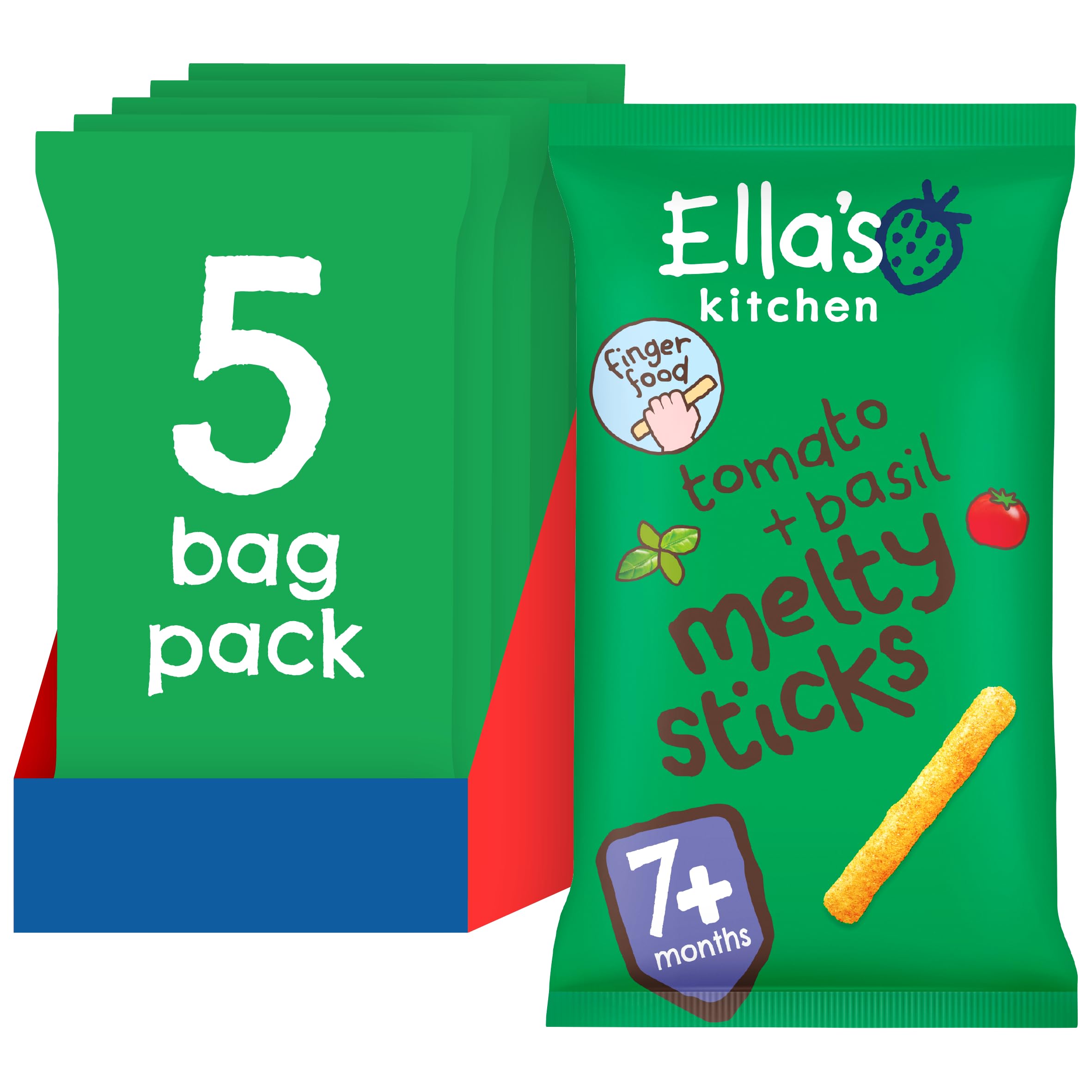 Ella's Kitchen Bio-Tomaten-Basilikum-Schmelzstäbchen (5 x 16 g)
