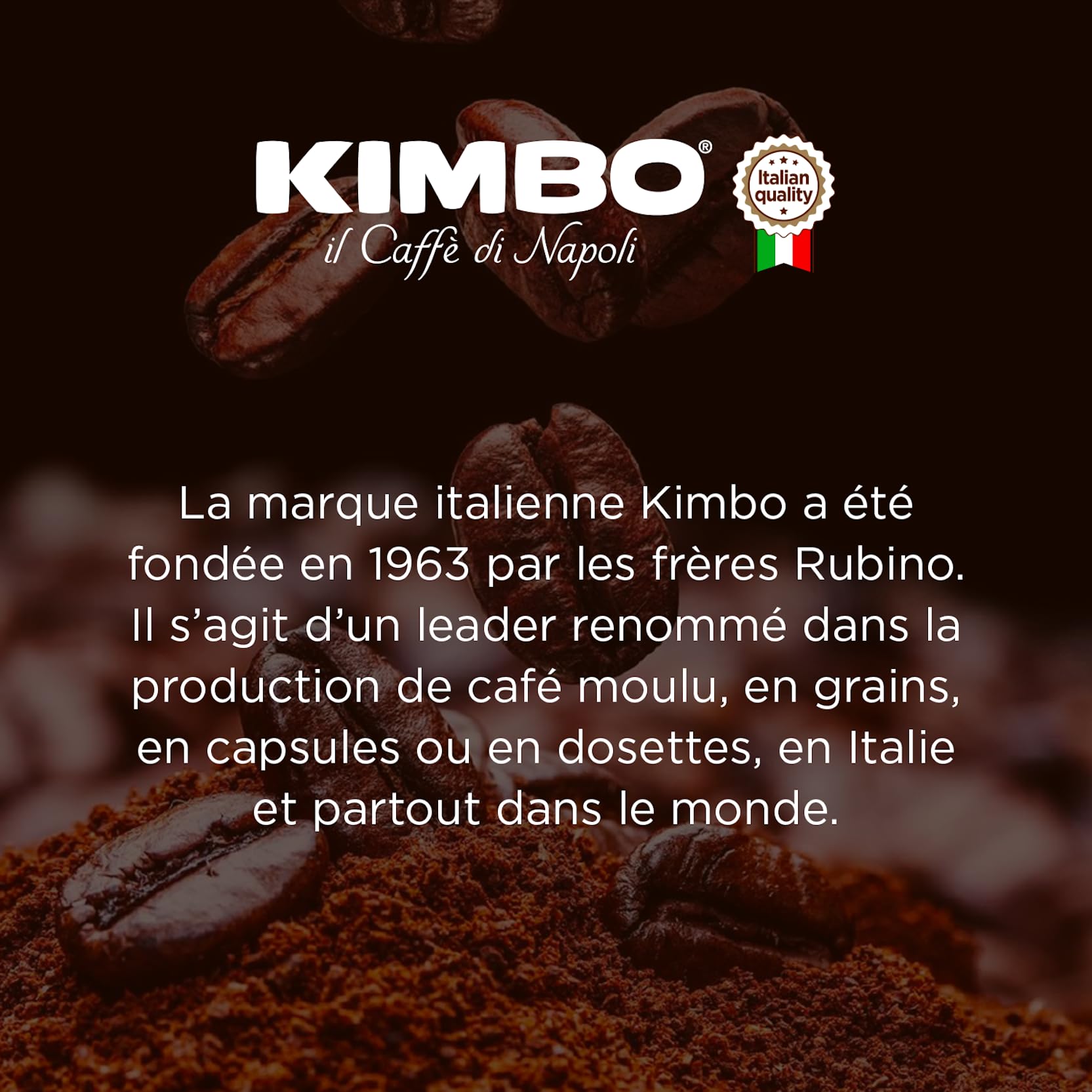 Kimbo Aroma Gold 250 g gemahlener Kaffee | 100 % Arabica, italienische mitteldunkle Röstung
