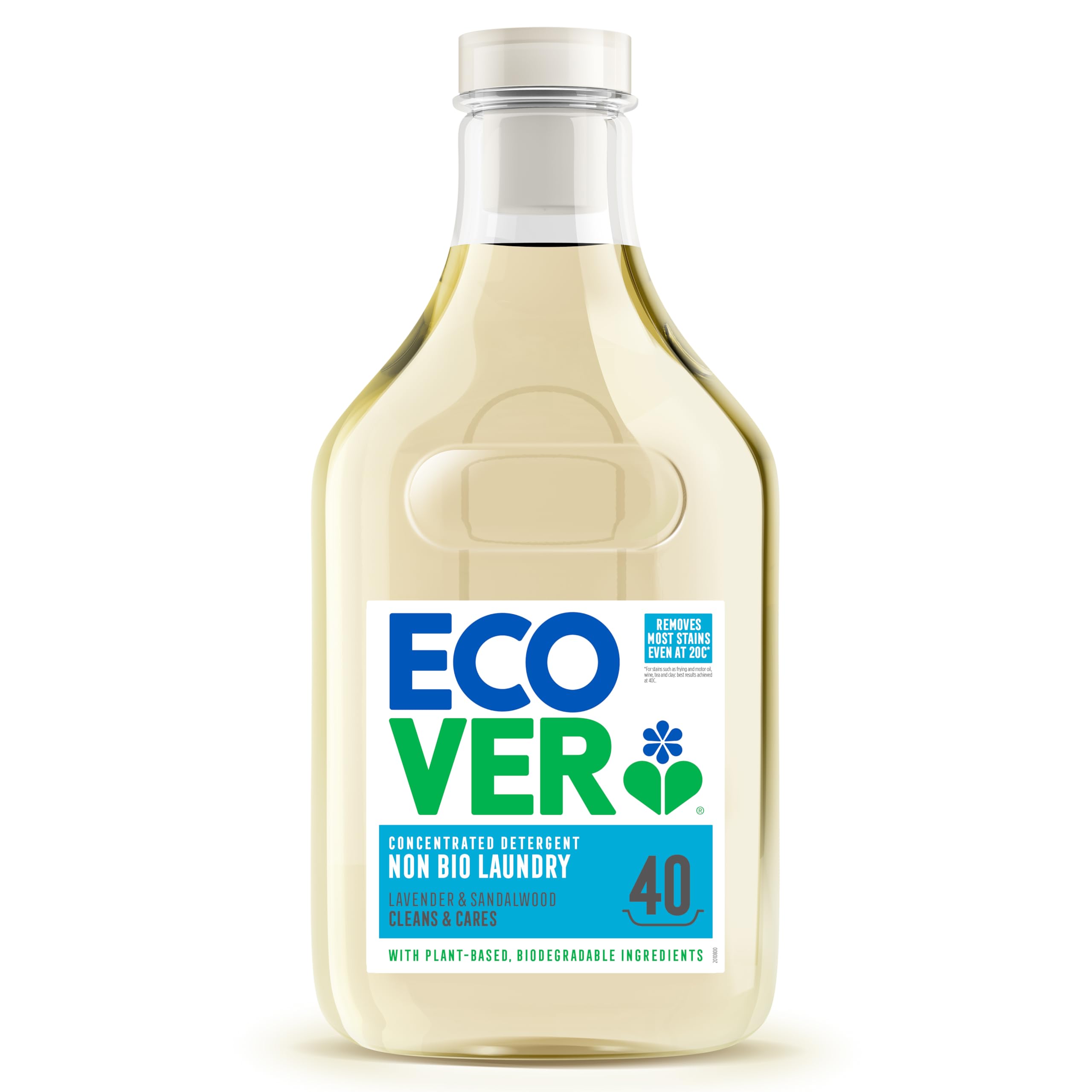 Ecover – Konzentriertes nicht-biologisches Waschmittel, Lavendel und Sandelholz, 1,43 l (40 Wäschen)