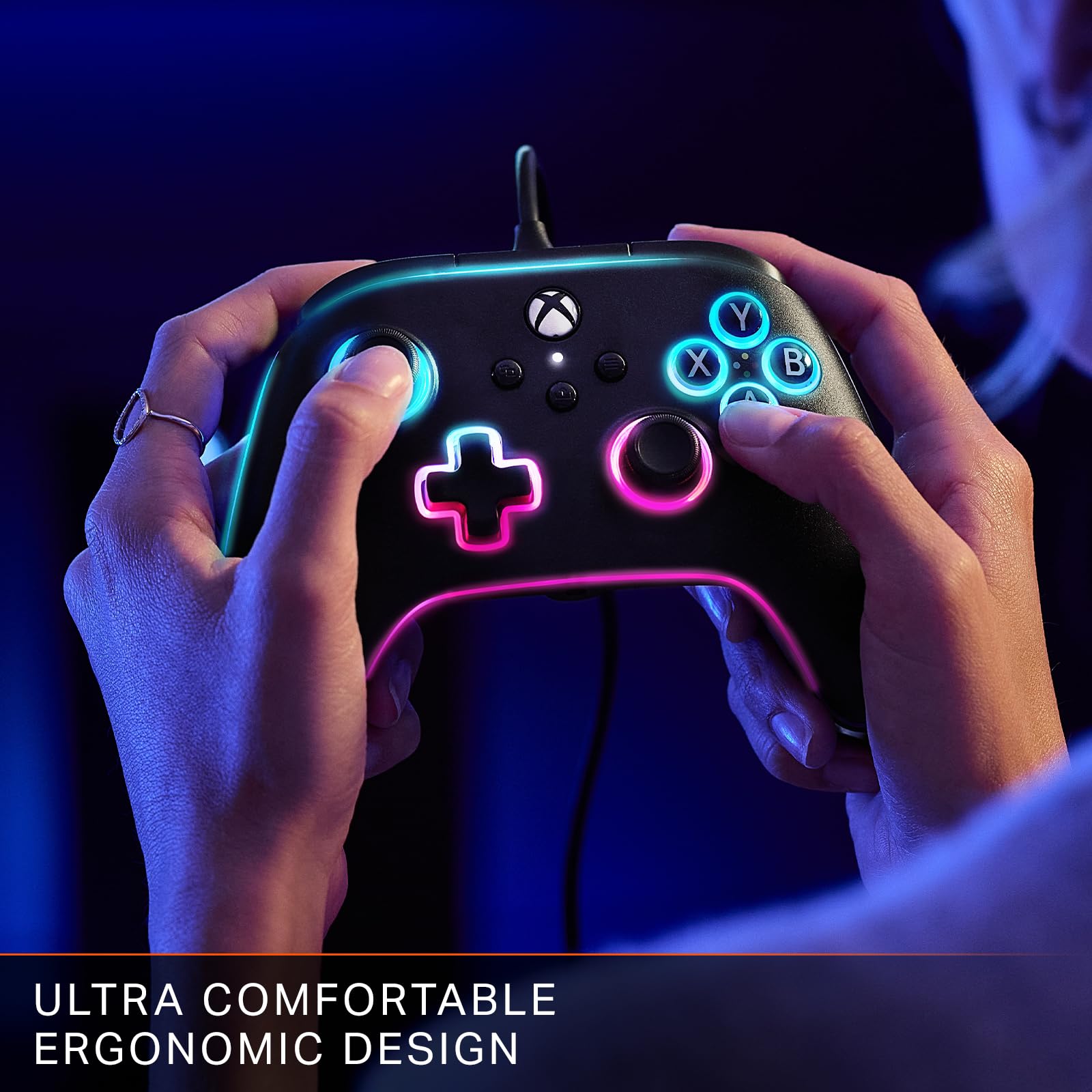 PowerA Advantage Kabelgebundener Controller für Xbox Series X|S mit Lumectra RGB-Beleuchtung – Schwarz