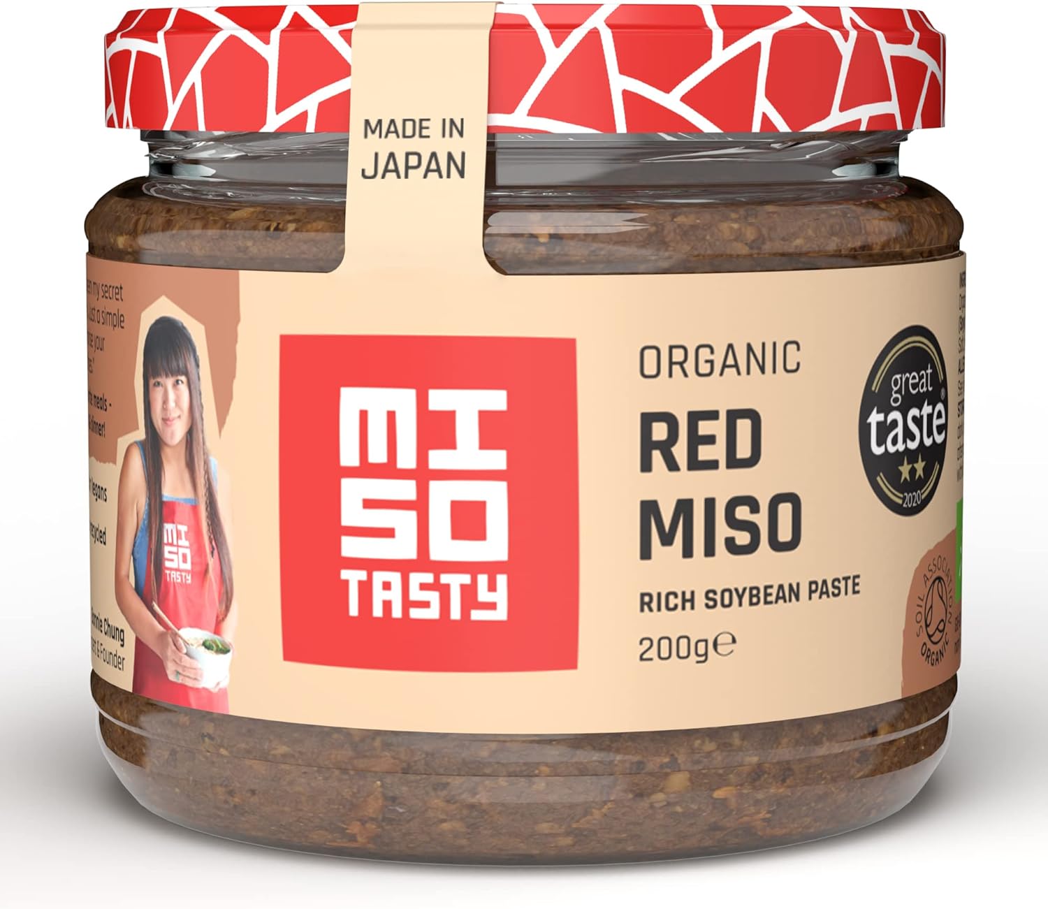 Miso Tasty Bio-Rotes Miso 200 g – Quetschbare fermentierte Reispaste