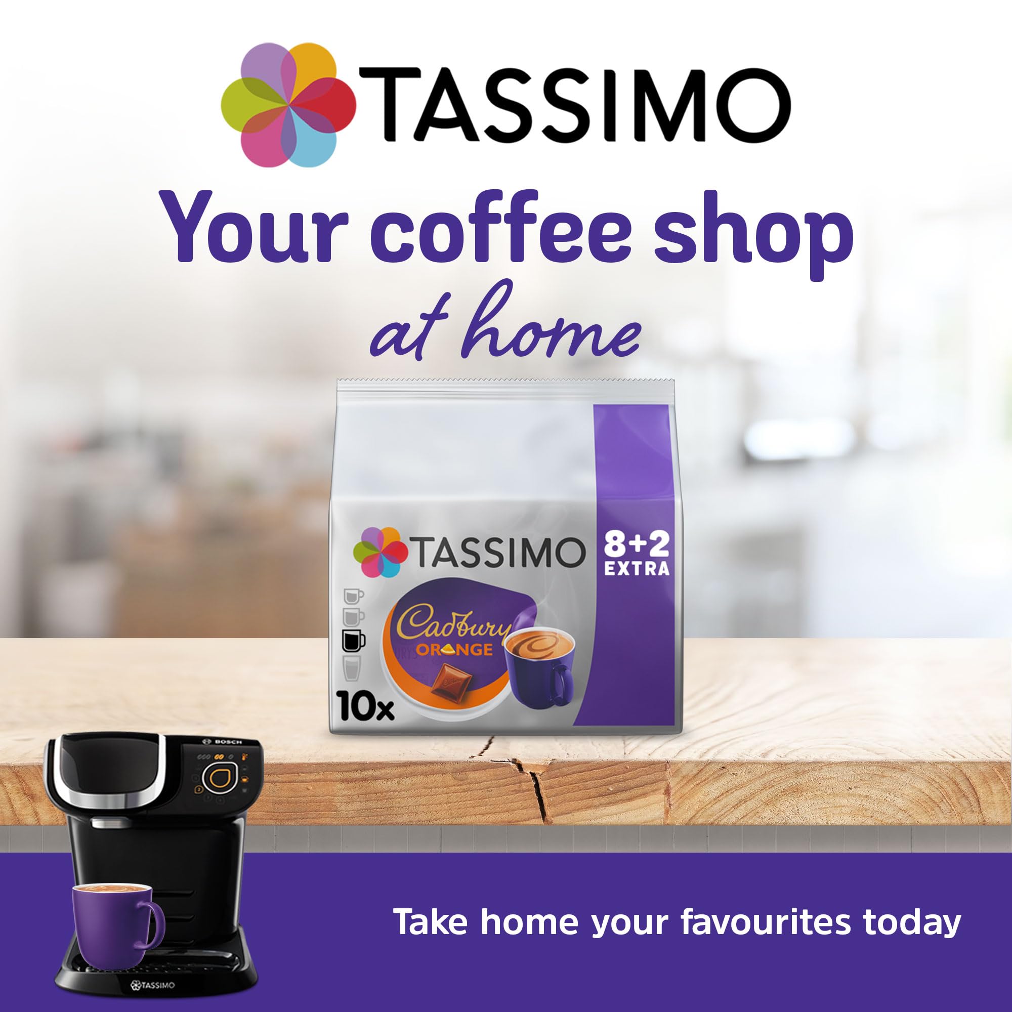 Cadbury Orange Heiße Schokolade Tassimo-Pads x50 (5er-Pack) – Reichhaltige Kakao- und Zitrusmischung
