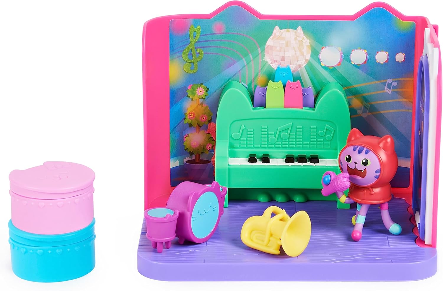 Gabbys Puppenhaus-Spielset „Groovy Music Room“ mit Daniel James-Katzenminze-Figur – ab 3 Jahren