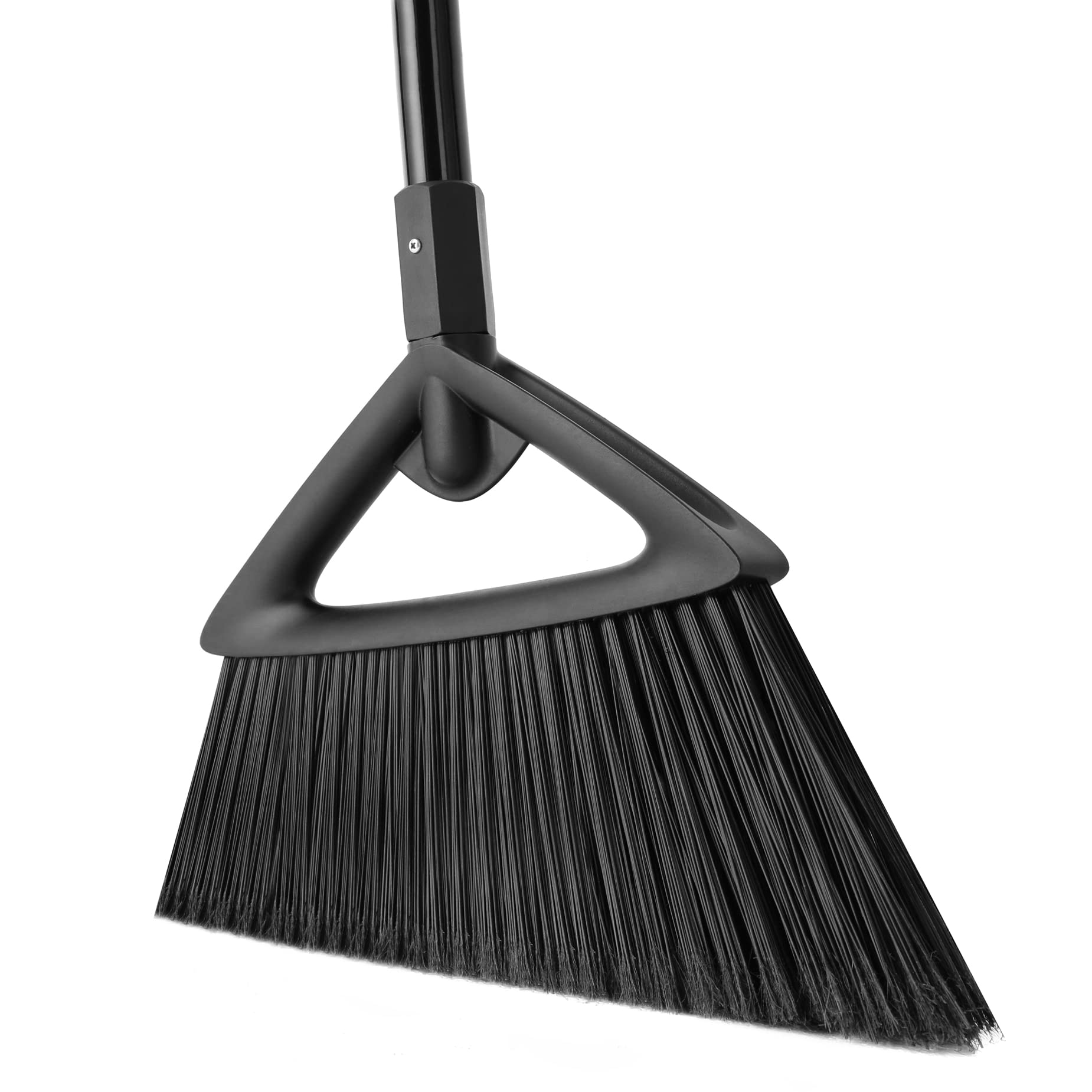Eyliden Heavy Duty Angle Broom with Long Handle - 57.48 Inch Commercial Broom for Indoor & Outdoor Cleaning