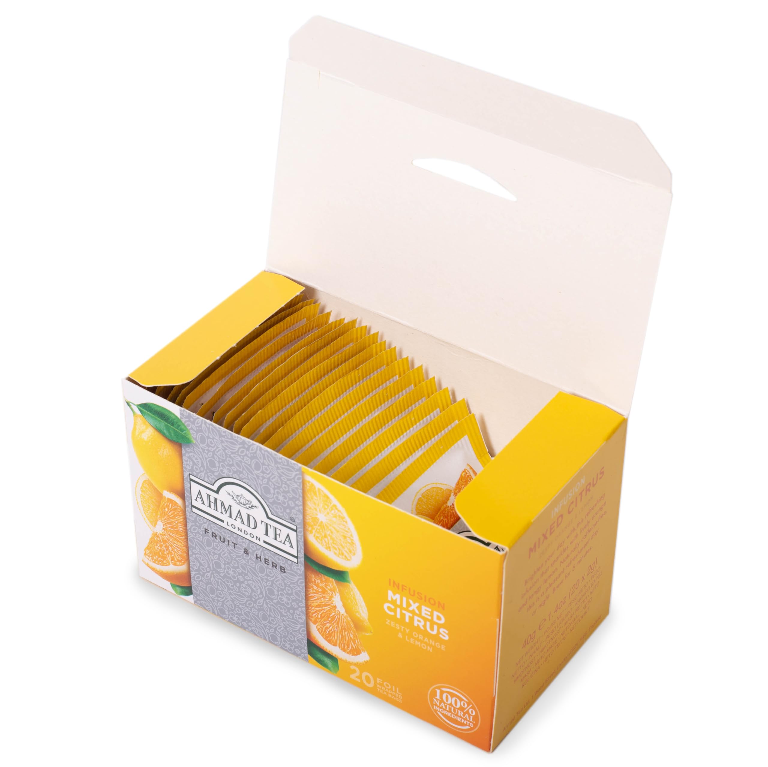 Ahmad Tea – Gemischter Zitrusfrucht- und Kräuteraufguss (20 Teebeutel)