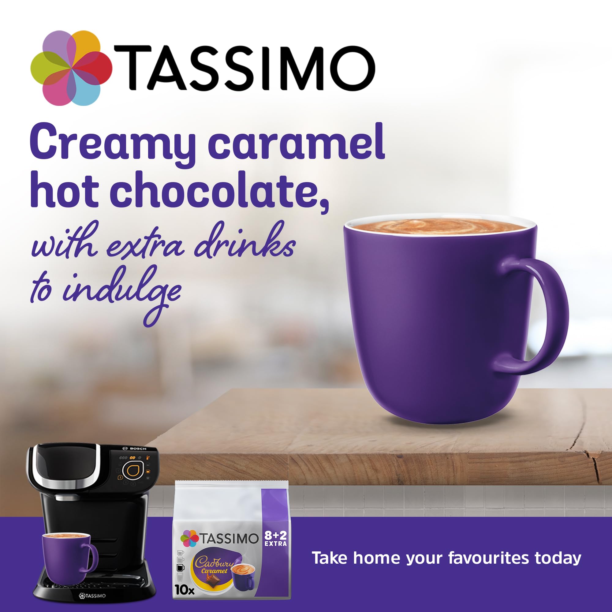 Tassimo Cadbury Caramel Hot Chocolate Pods x10 (5er-Pack, insgesamt 50 Getränke)