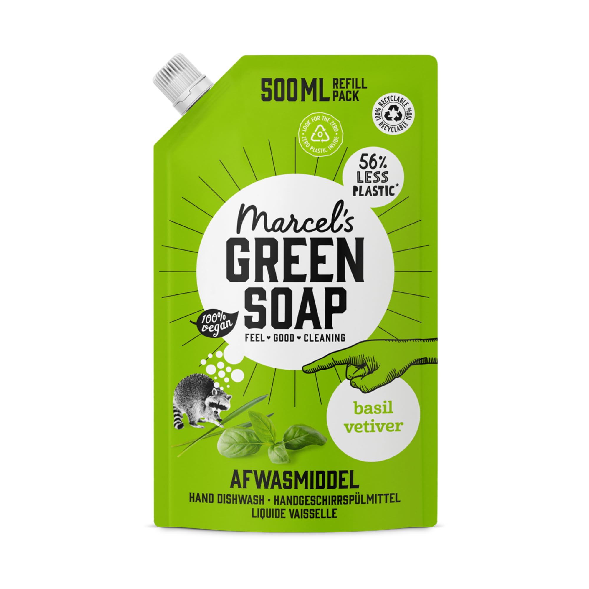 Marcel's Green Soap - Basilikum & Vetiver Spülmittel Nachfüllpackung