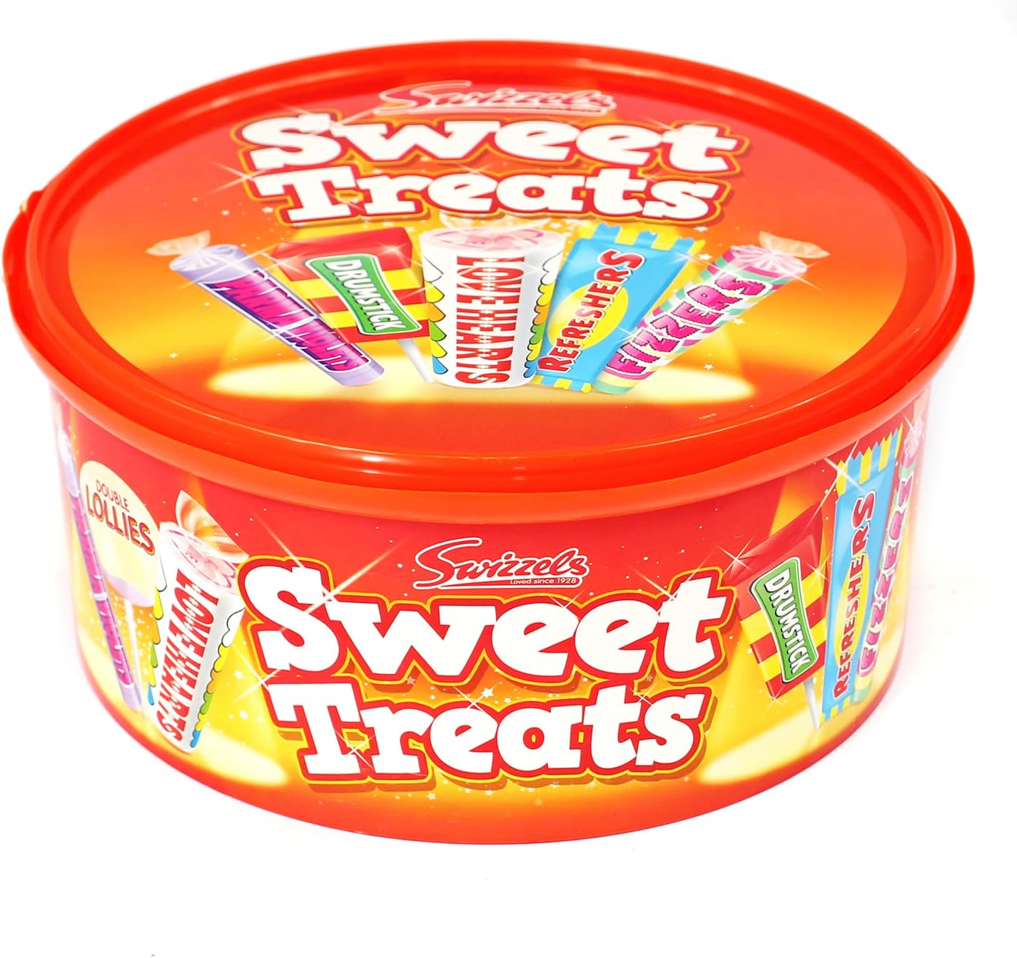 Swizzels Sweet Treats Dose 600 g – Verschiedene zähe und sprudelnde Süßigkeiten