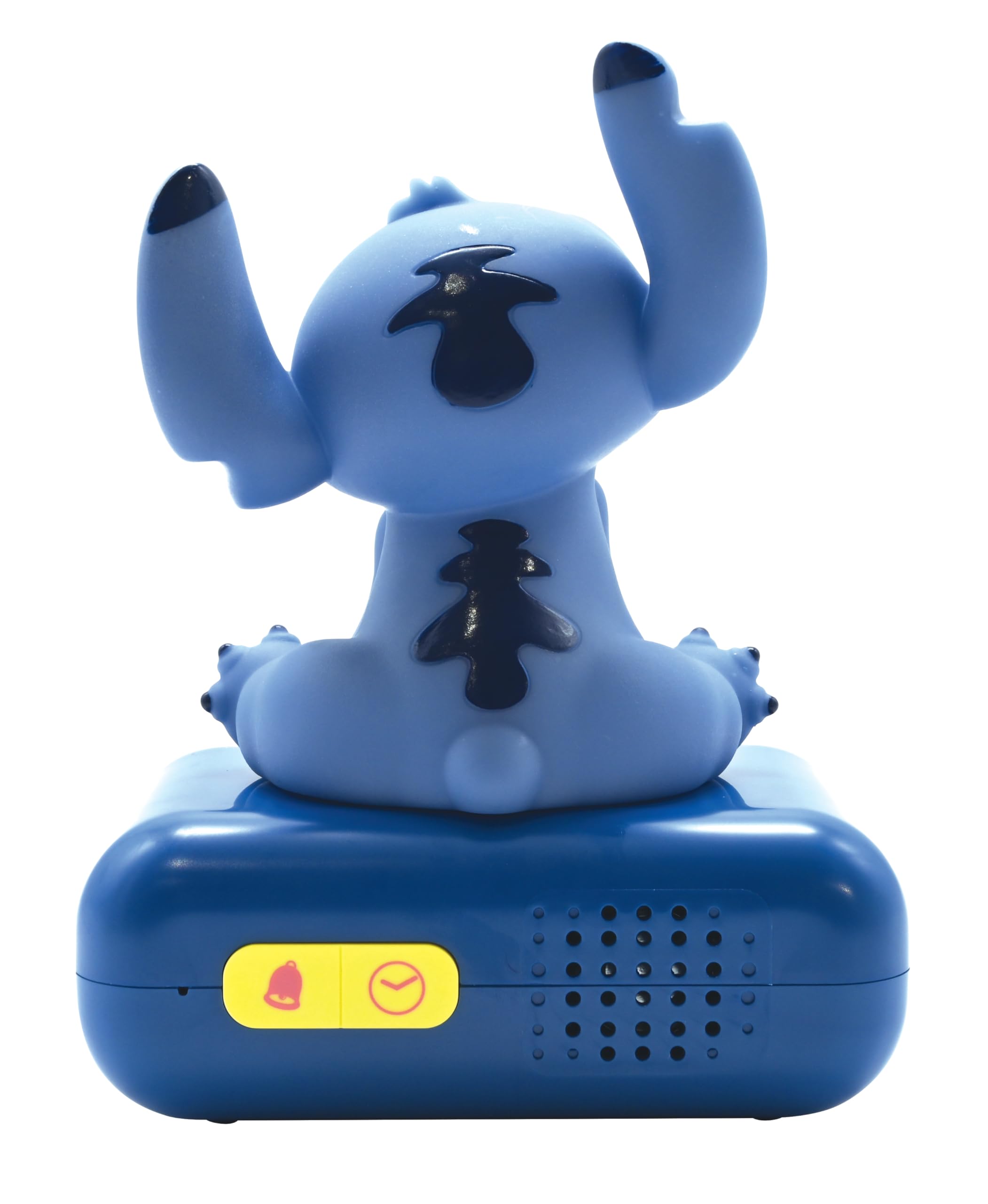 Lexibook Disney Stitch Nachtlichtwecker mit Geräuschen und LCD-Hintergrundbeleuchtung, Blau