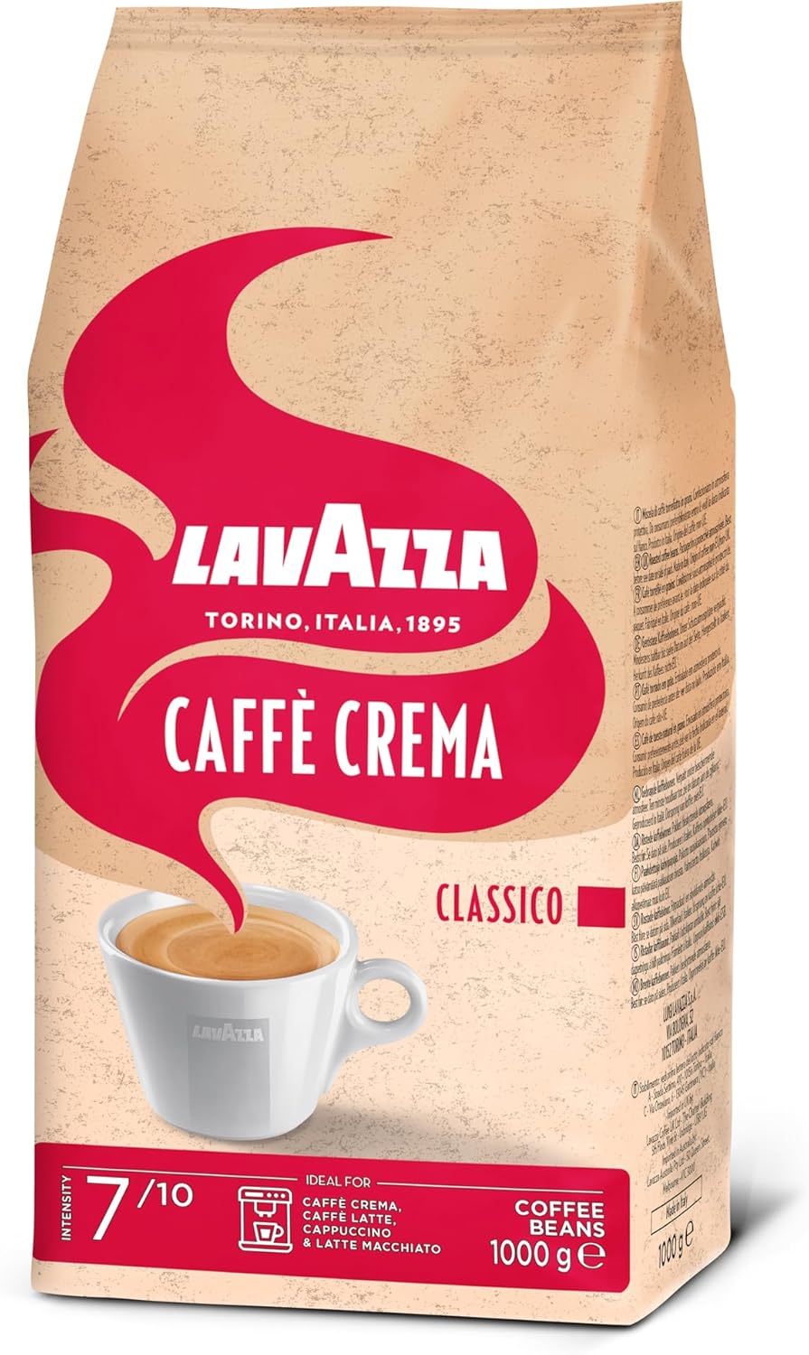 Lavazza Caffè Crema Classico – Geröstete ganze Kaffeebohnen mit Schokoladen- und Holznoten