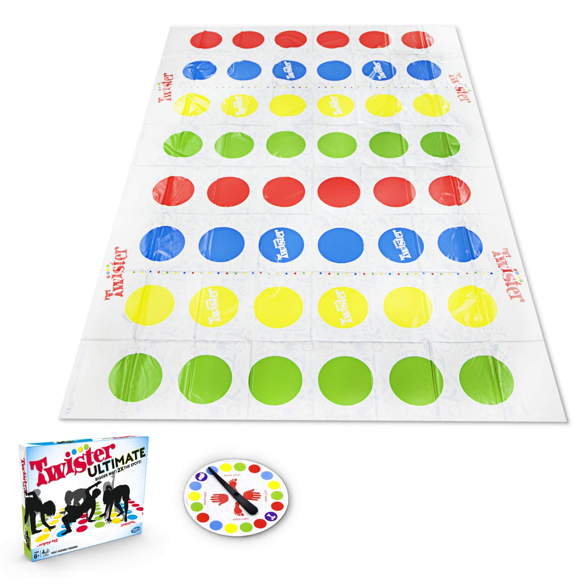 Hasbro Gaming Twister Ultimate – Größere Matte, mehr Punkte, Familienpartyspiel für Kinder ab 6 Jahren