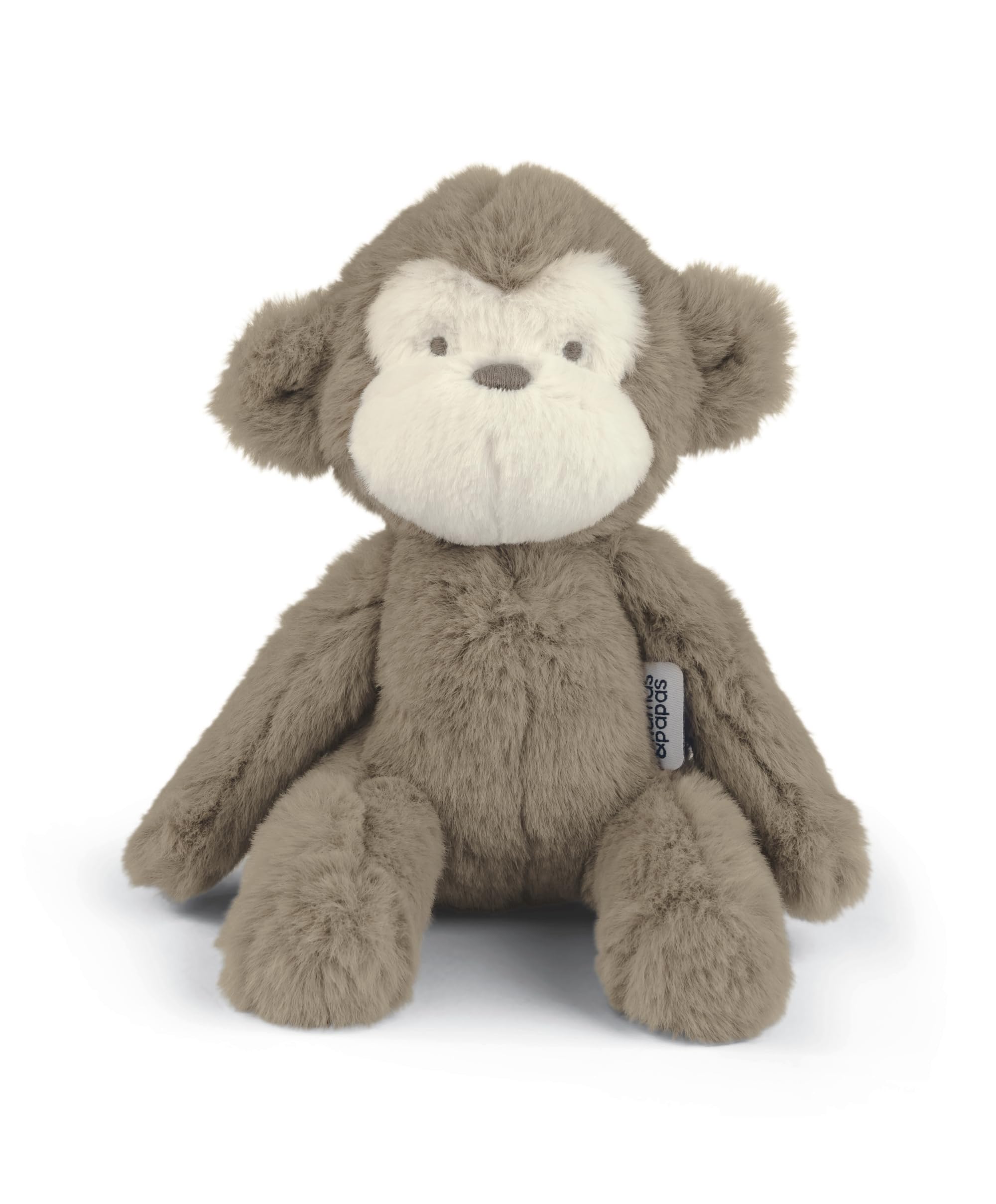 Mamas & Papas Willkommen auf der Welt, kleines Beanie-Spielzeug – Monty Monkey Plüsch für Neugeborene