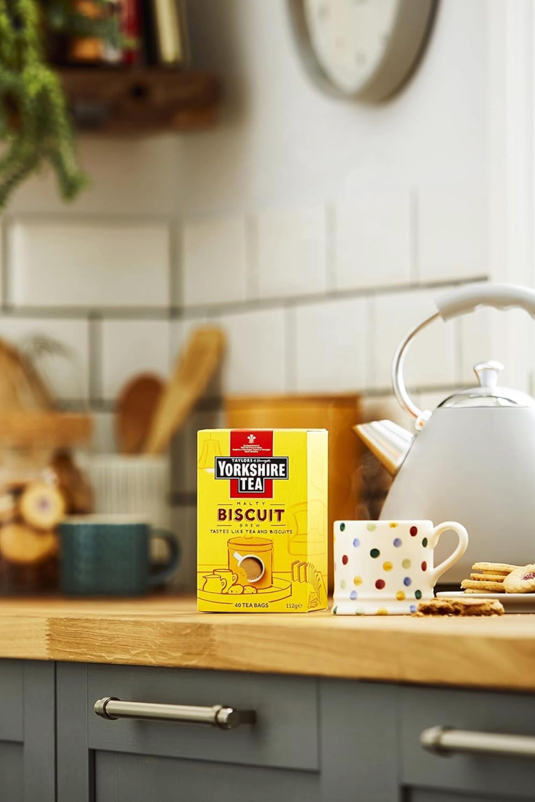 Yorkshire Tea – Teebeutel mit Biscuit Brew-Geschmack, 40 Beutel pro Schachtel (4 Schachteln, insgesamt 160)