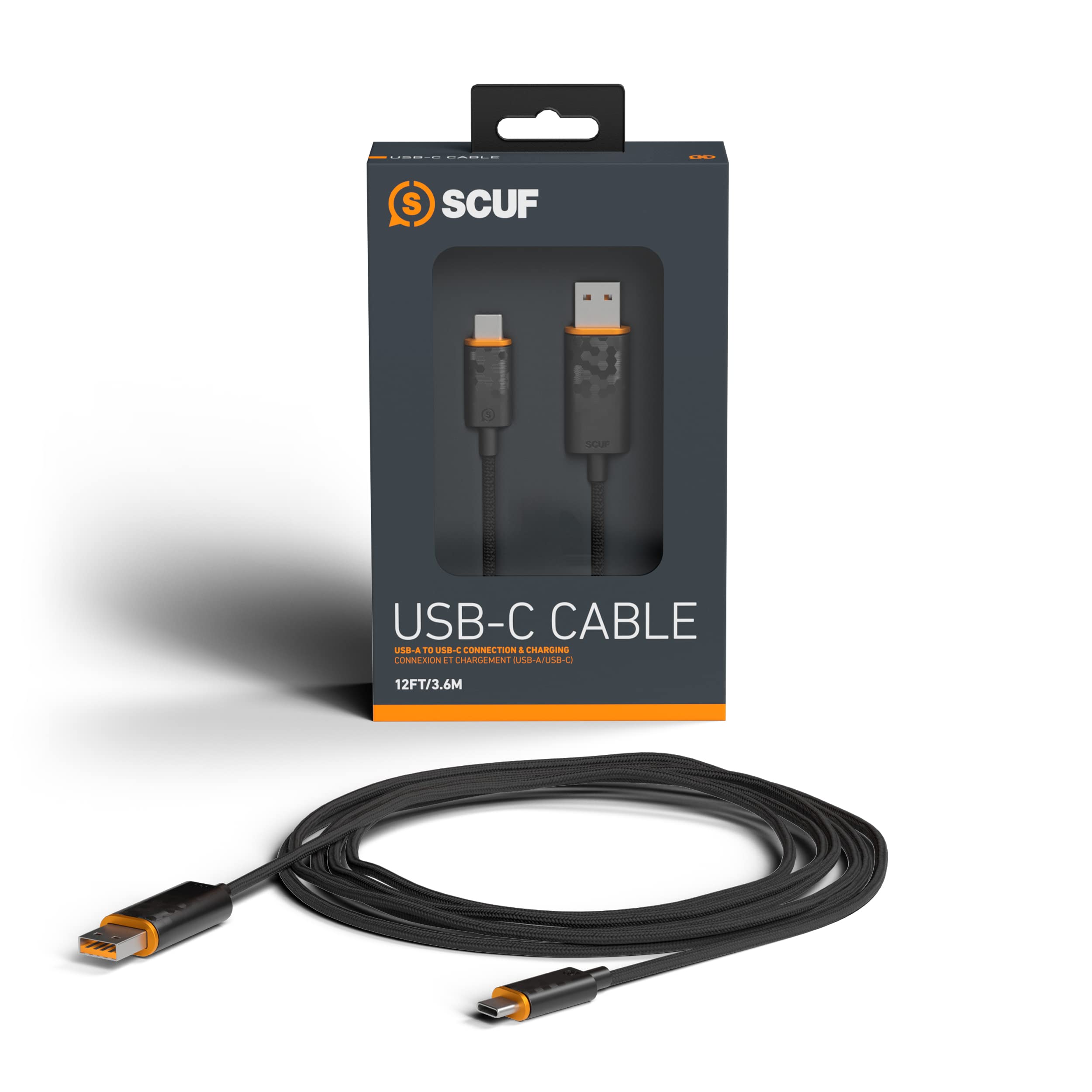 SCUF geflochtenes USB-C-Kabel – 6 Fuß / 2 m für Xbox-Controller, schnelles Laden und zuverlässige Verbindung