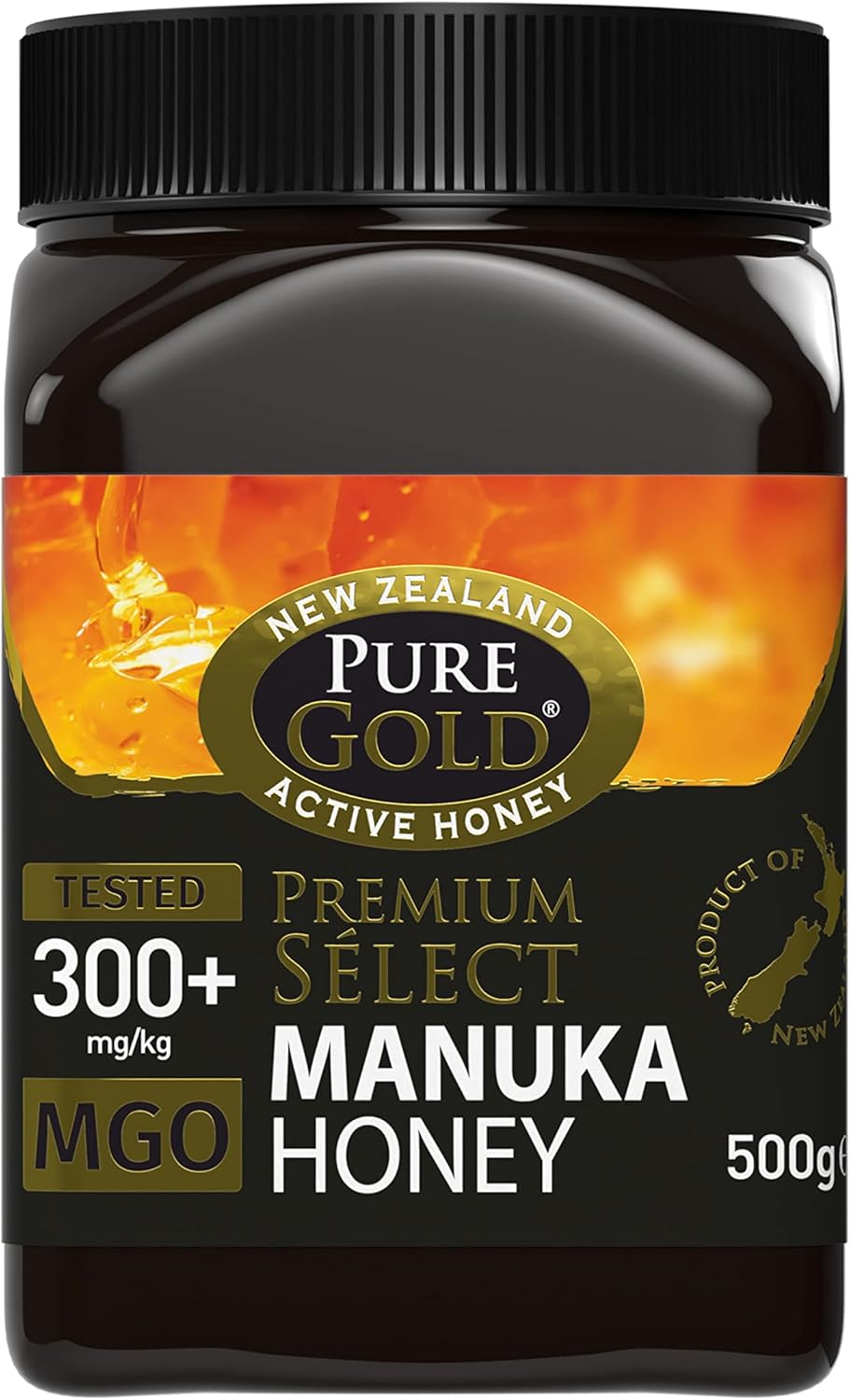 Pure Gold Manuka-Honig 300+ MGO-zertifiziert, 500 g