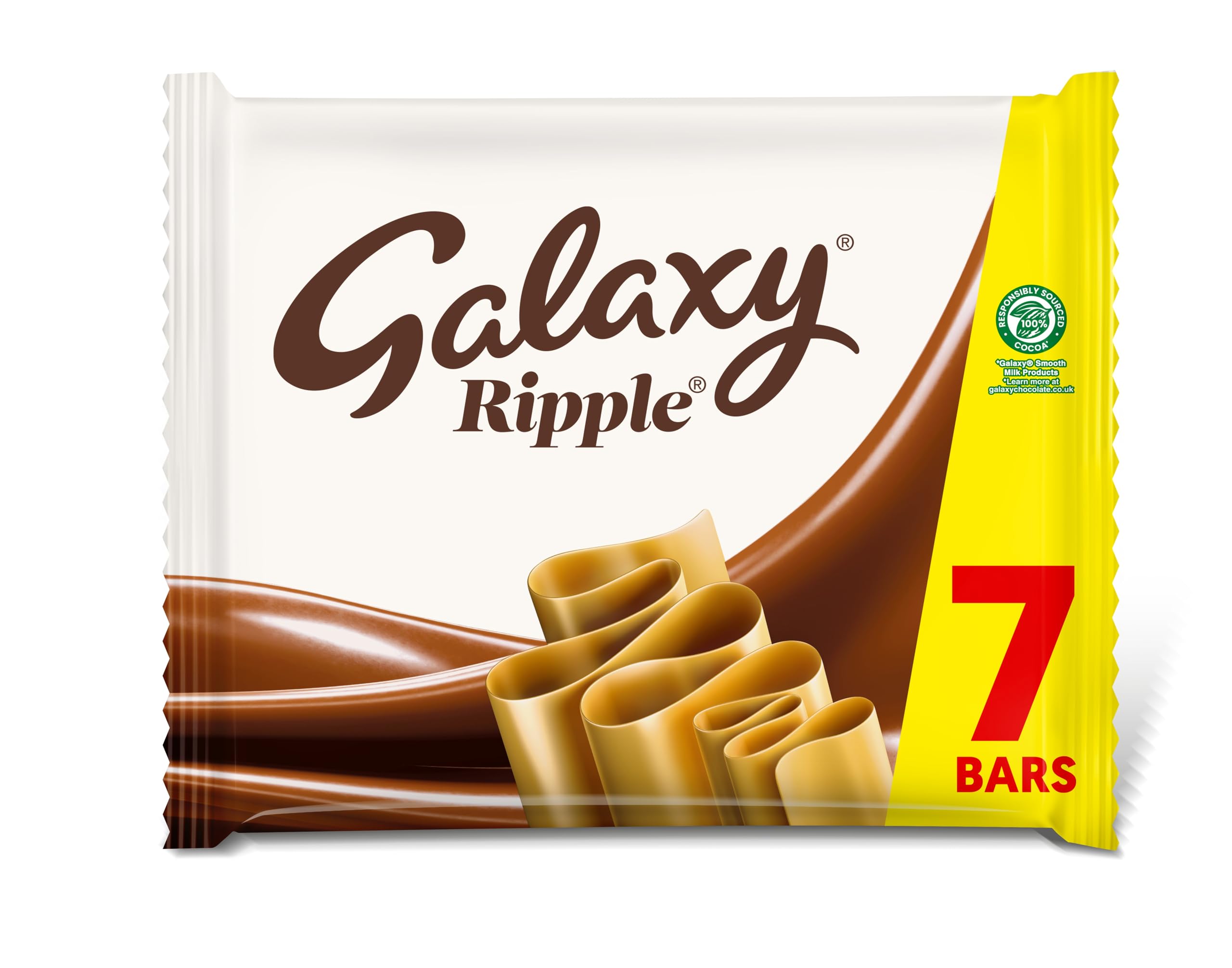 Galaxy Ripple Milchschokoladenriegel Multipack – 7 x 30 g
