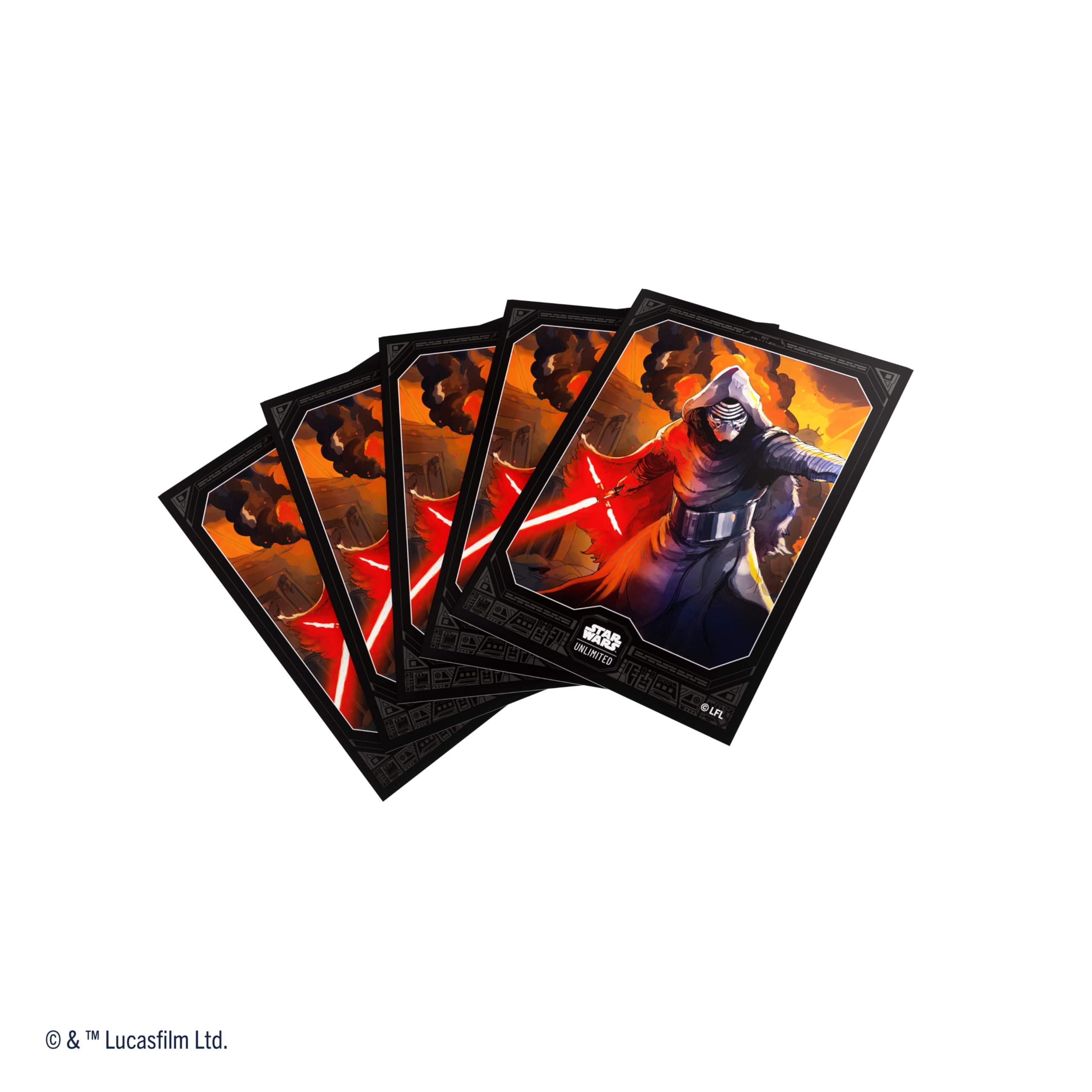 Gamegenic Star Wars Unlimited Kylo Ren Art-Hüllen – 60 Art + 1 durchsichtige Hülle