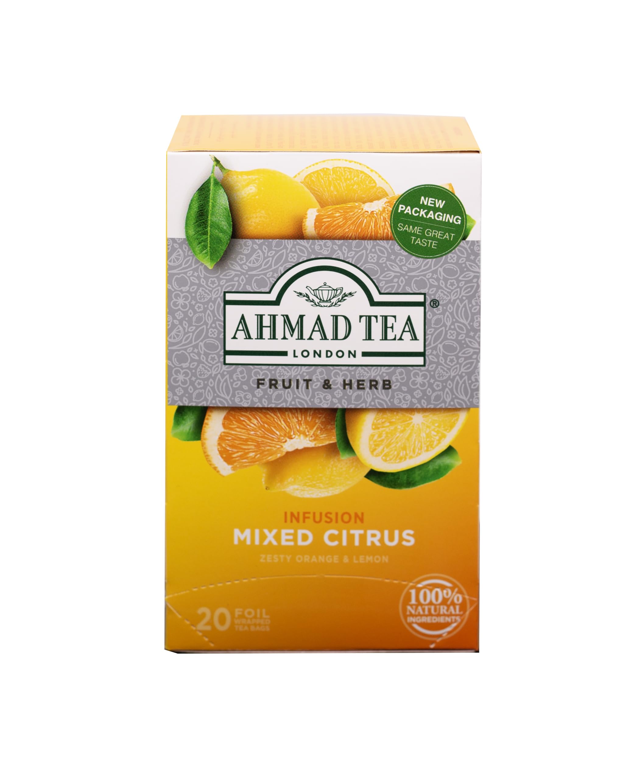 Ahmad Tea – Gemischter Zitrusfrucht- und Kräuteraufguss (20 Teebeutel)