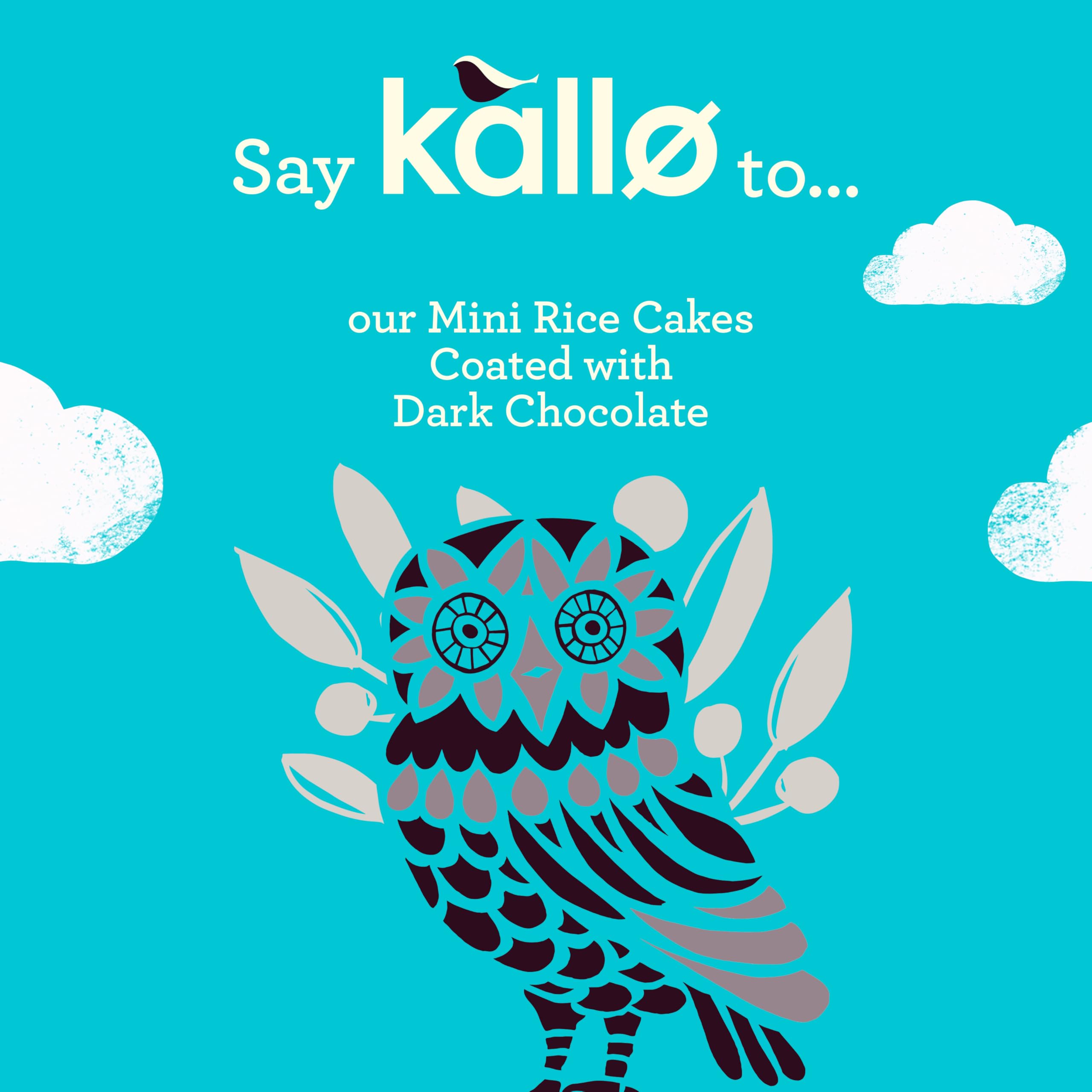 Kallo Mini-Reiswaffeln mit dunkler Schokolade – glutenfreier Snack, 9 x 84 g