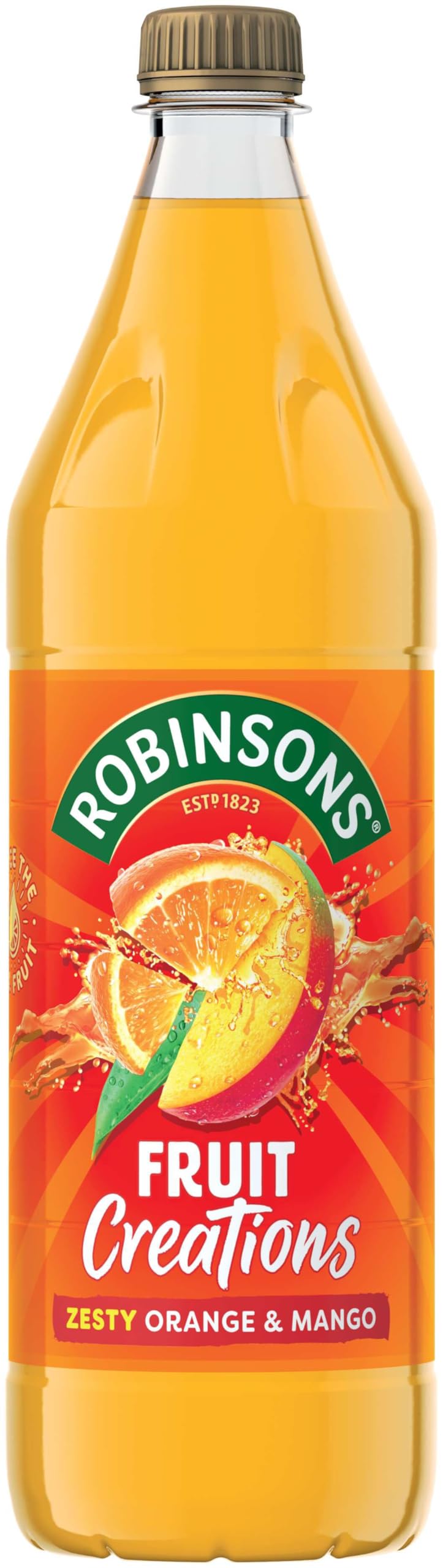 Robinsons Fruit Creations Echte Fruchtkürbis, kalorienarm, pikante Orange und Mango