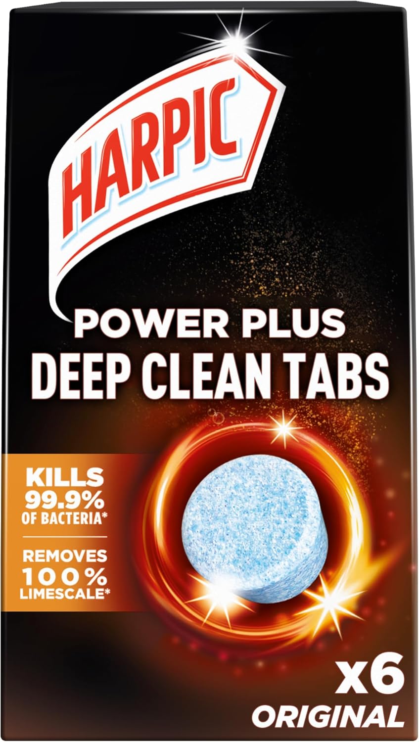 Harpic - Power Plus Tiefenreinigungstabletten für die Toilette, Originalduft, 6 Tabletten