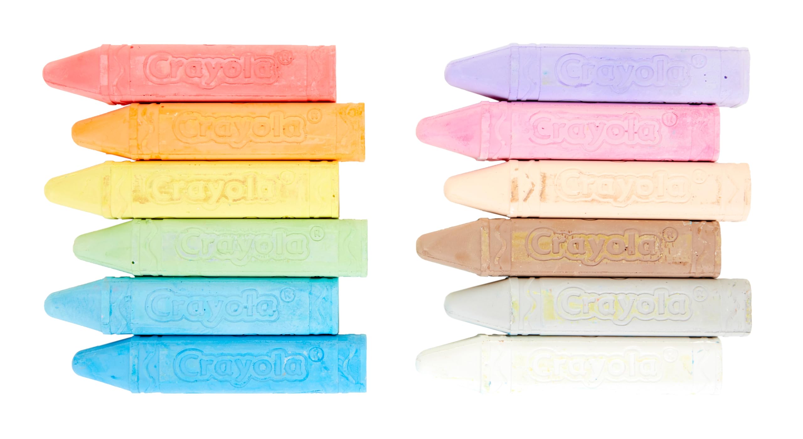 CRAYOLA Outdoor-Kreide – abwaschbare Straßenkreide, quadratische Form, 12 verschiedene Farben