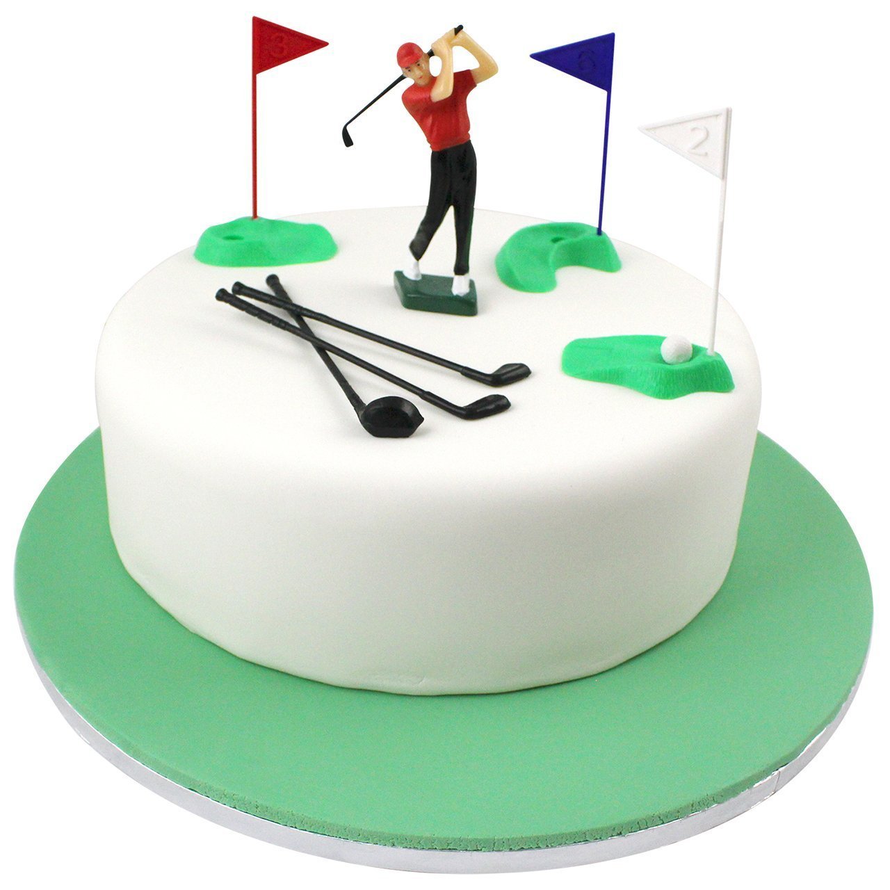 PME GS010 Golf-Dekorationen – 13-teiliges Kuchendekorationsset aus Kunststoff