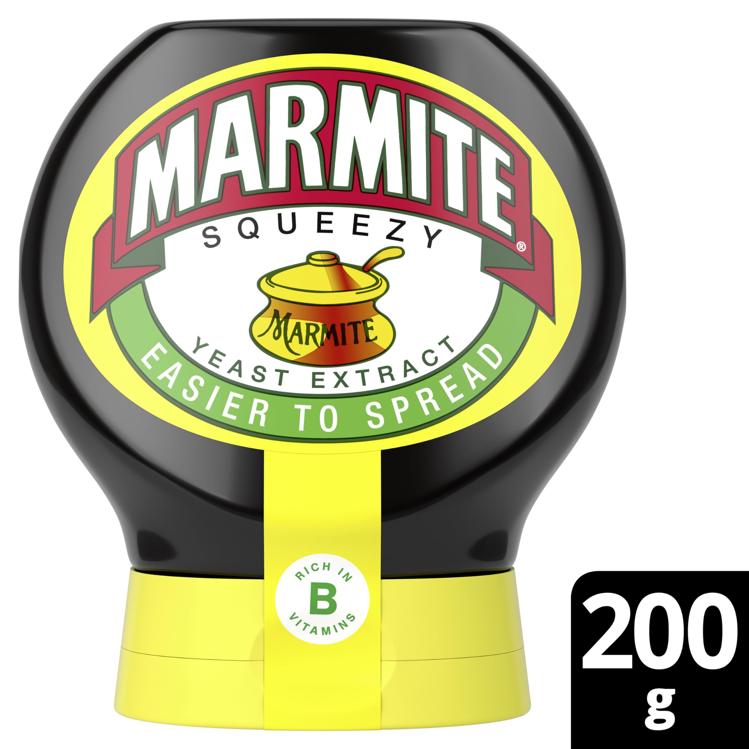 Marmite Squeezy Hefeextrakt 200 g – Veganer Frühstücksaufstrich, reich an B-Vitaminen