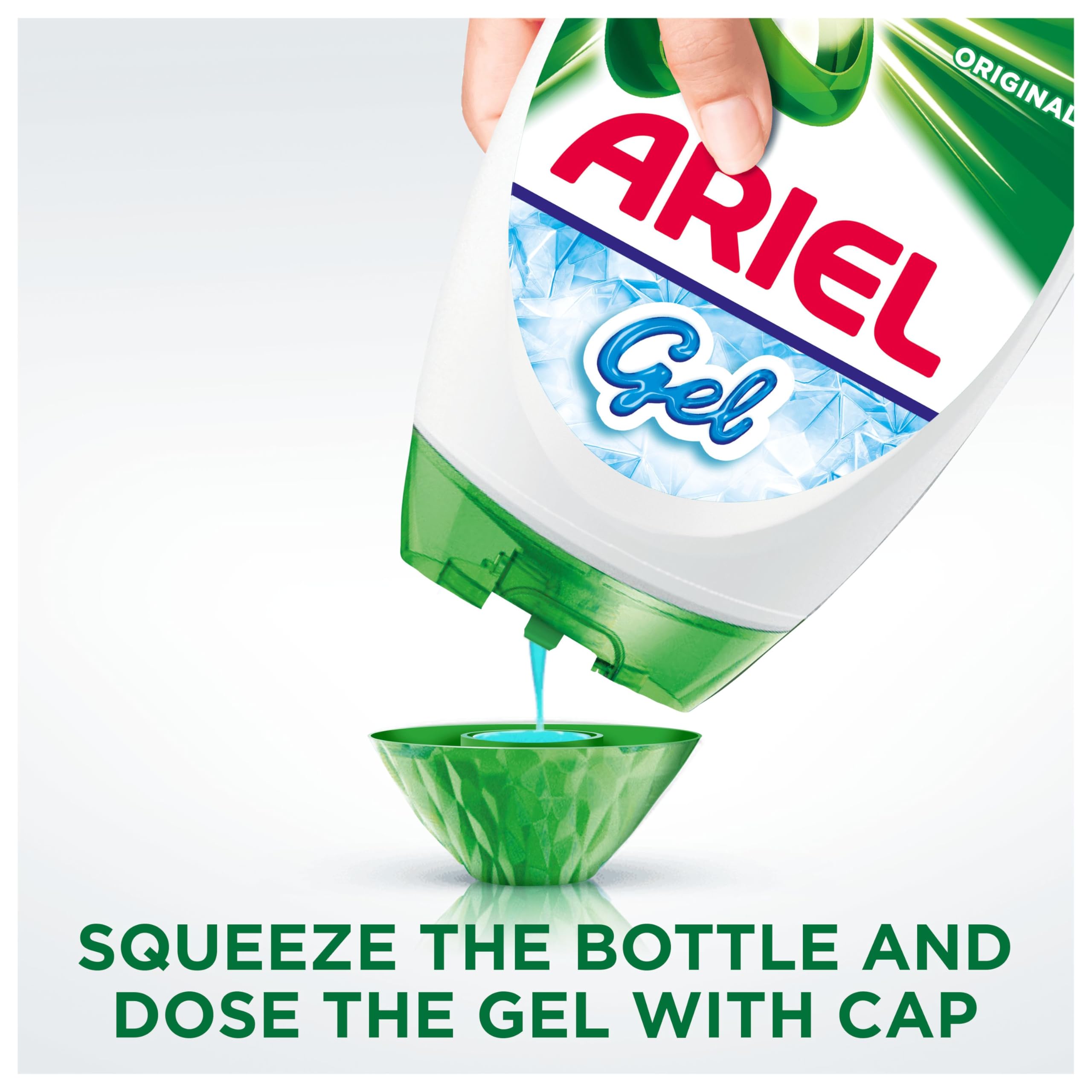 Ariel Original Waschmittel-Gel, flüssig, 38 Waschgänge, brillante Fleckenentfernung