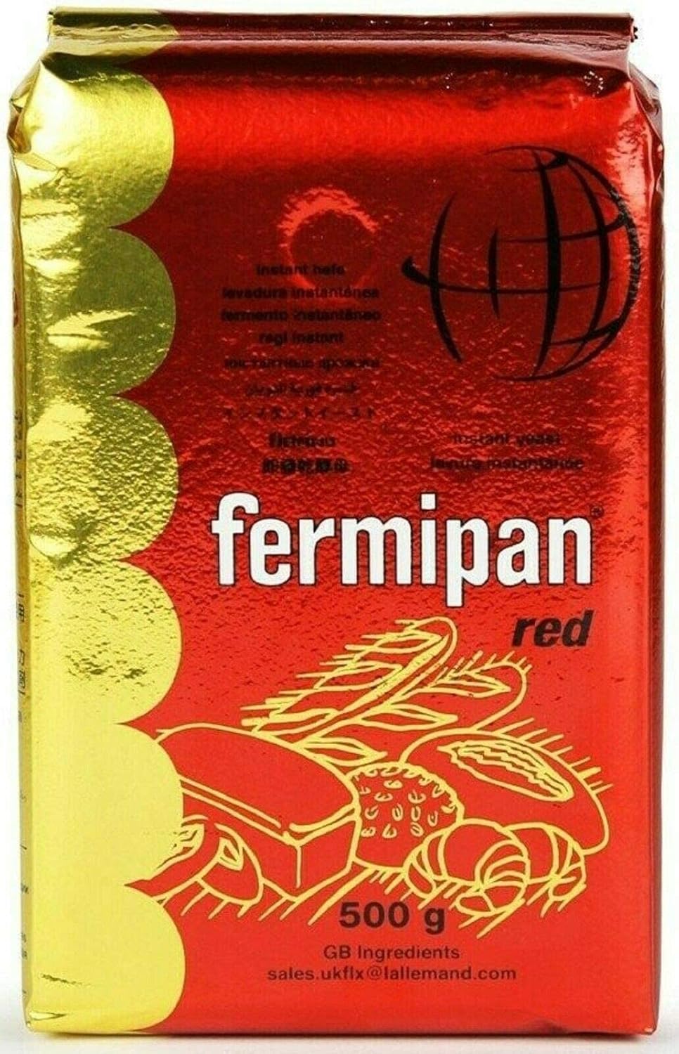 Fermipan Instant-Trockenhefe 500 g – Bäckerhefe für Brot, Teig und Backwaren