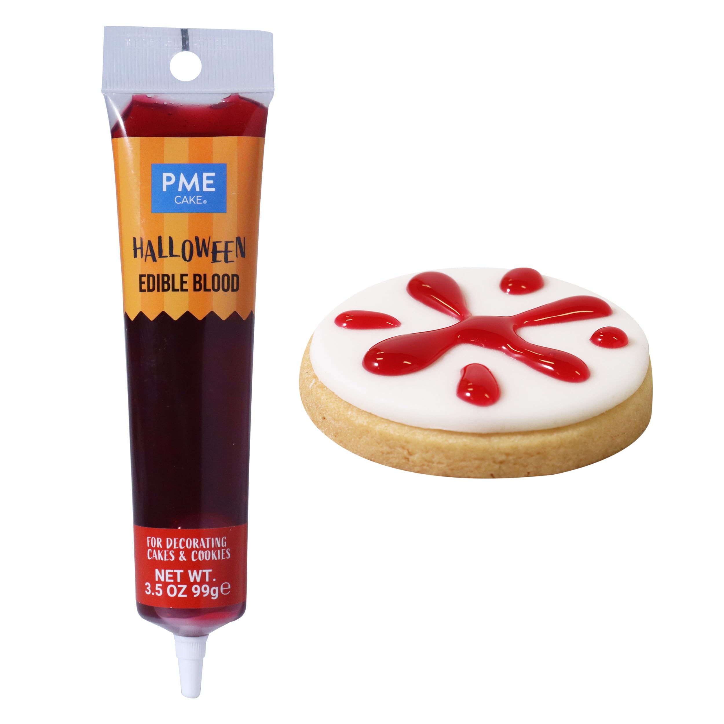 PME – Essbares Blut-Zuckerguss-Gel zum Dekorieren von Halloween-Kuchen (99 g)