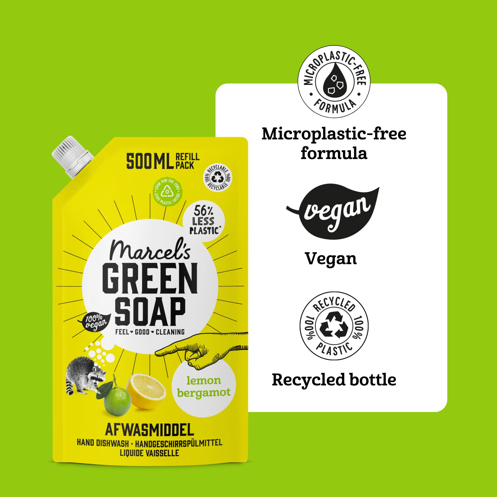 Marcel's Green Soap - Spülmittel Zitrone & Bergamotte Nachfüllpackung (1L)
