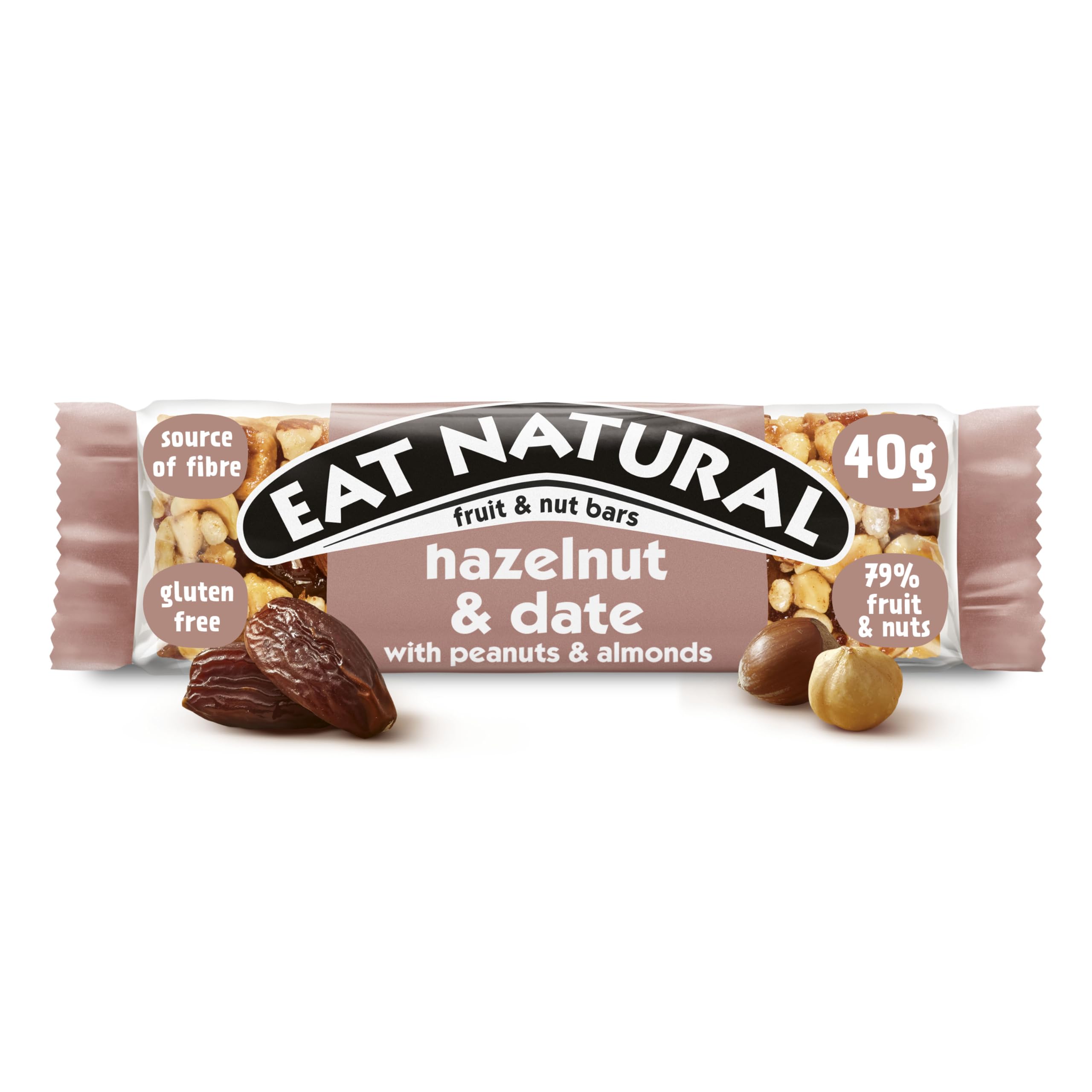 Eat Natural Haselnuss & Dattel mit Erdnüssen & Mandeln Frucht- & Nussriegel 12 x 40 g