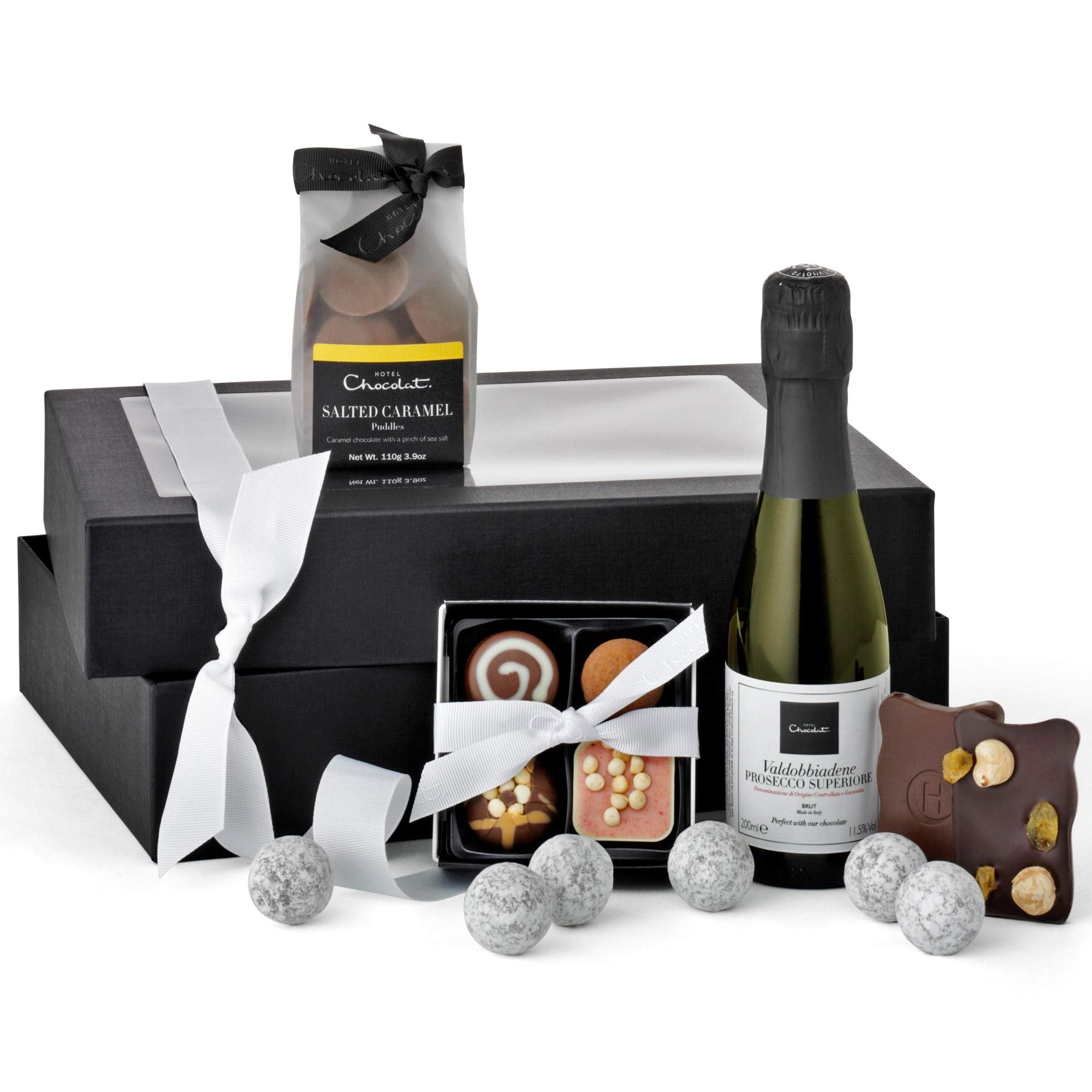 Hotel Chocolat The Chocolate & Fizz Collection – Schokoladen- und Prosecco-Geschenkkorb, 540 g
