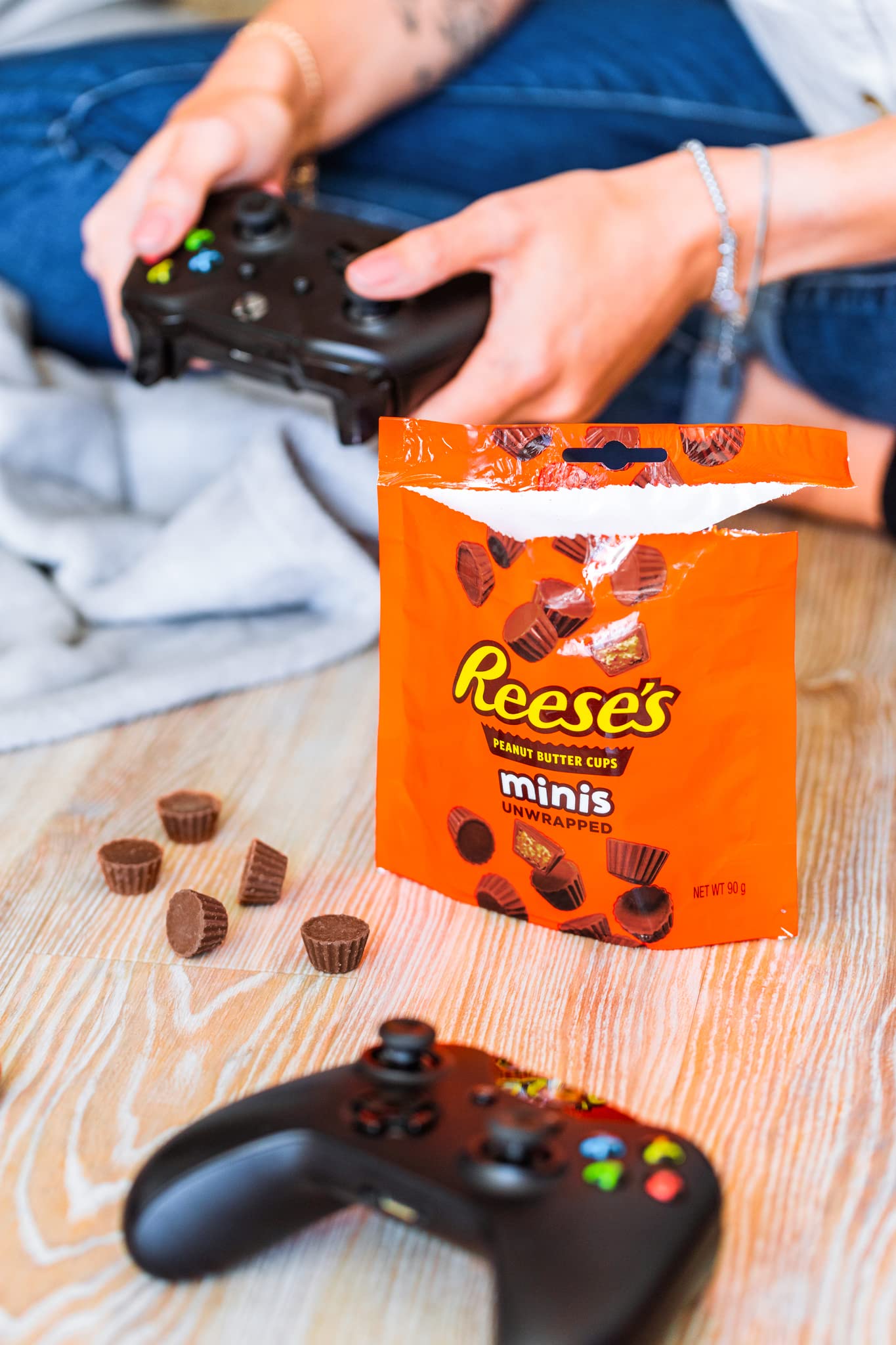 Reese's Peanut Butter Cup Minis Beutel, Packung mit 10 x 90 g