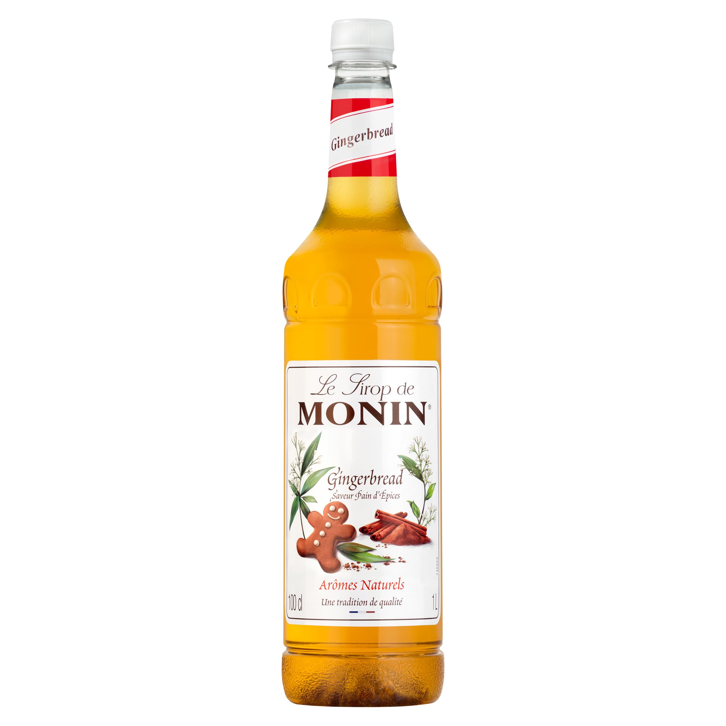 Monin Lebkuchensirup 1L – Vegane, natürliche Aromen für Kaffee, Cocktails & heiße Schokolade