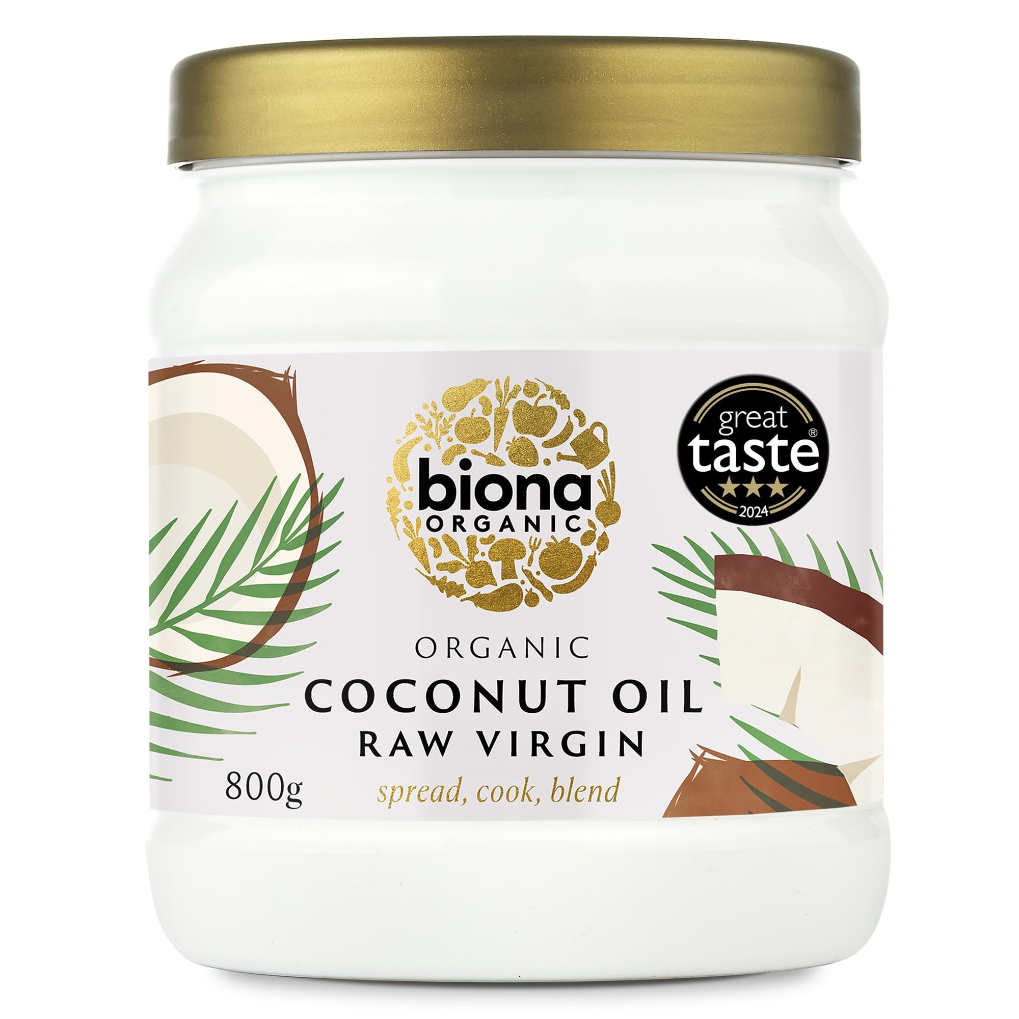 Biona Bio-Kokosnussöl (800 g) – Gewinner des Great Taste Award 2024