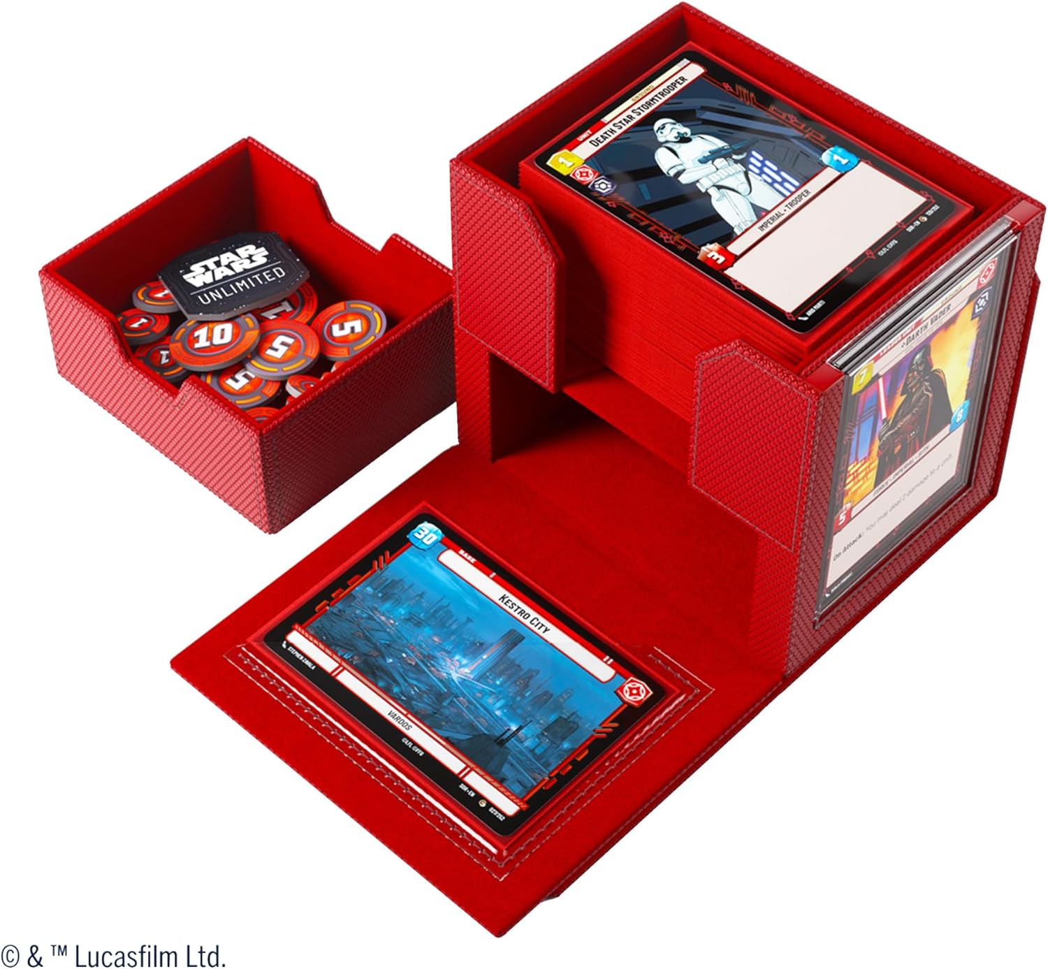 Gamegenic Star Wars Unlimited Deck Pod – Rotes Sammelkarten-Zubehör