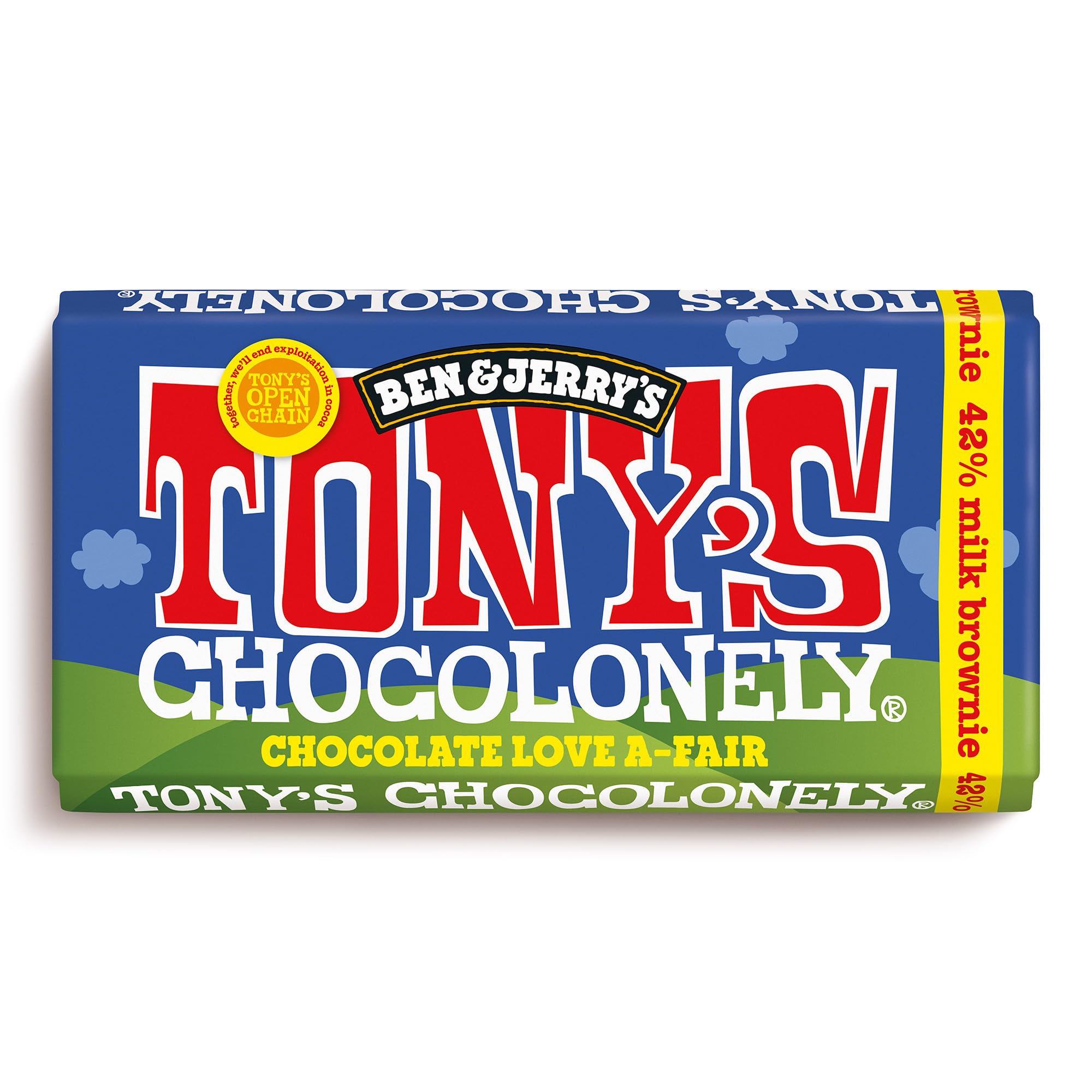 Tony's Chocolonely Brownie-Riegel aus dunkler Milchschokolade, 180 g