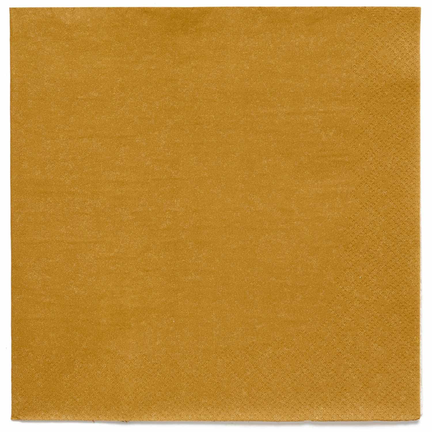 Amscan Crème Brûlée Gold, umweltfreundliche, kompostierbare Lunchservietten, 20 Stück