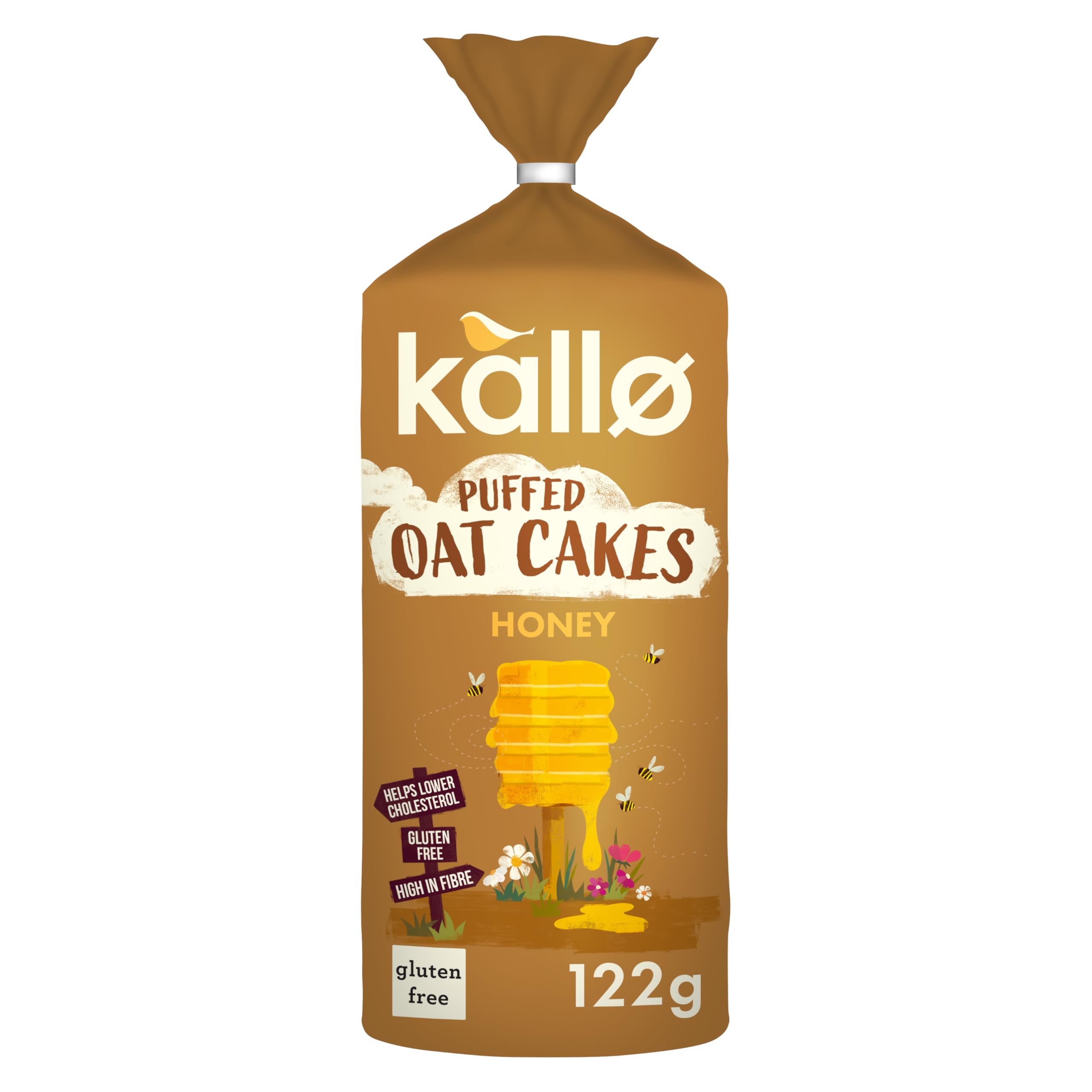 Kallo Honey Puffed Oat Cakes – Glutenfreier, ballaststoffreicher, cholesterinsenkender Snack