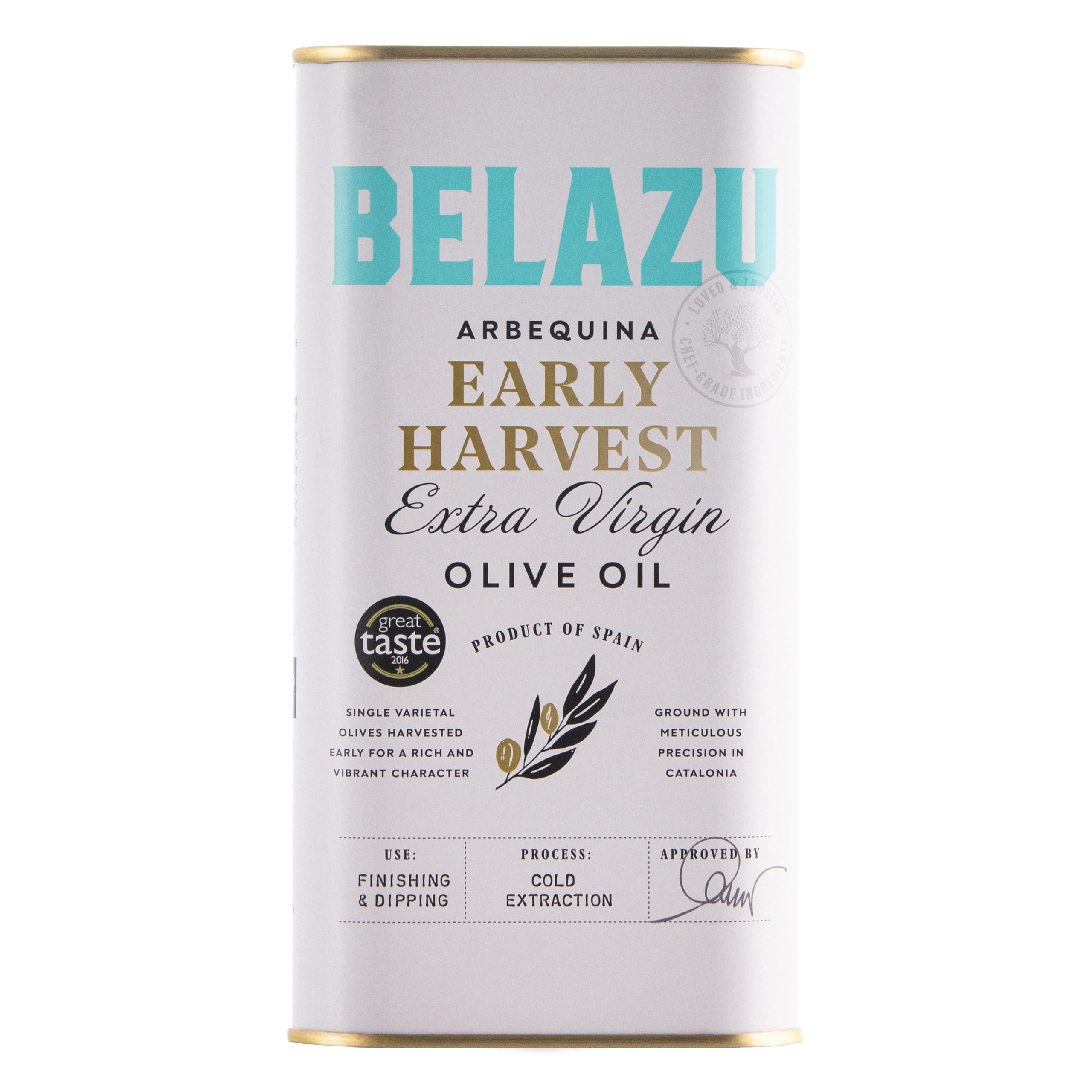 Belazu Frühe Ernte Natives Olivenöl Extra, 1-Liter-Dose