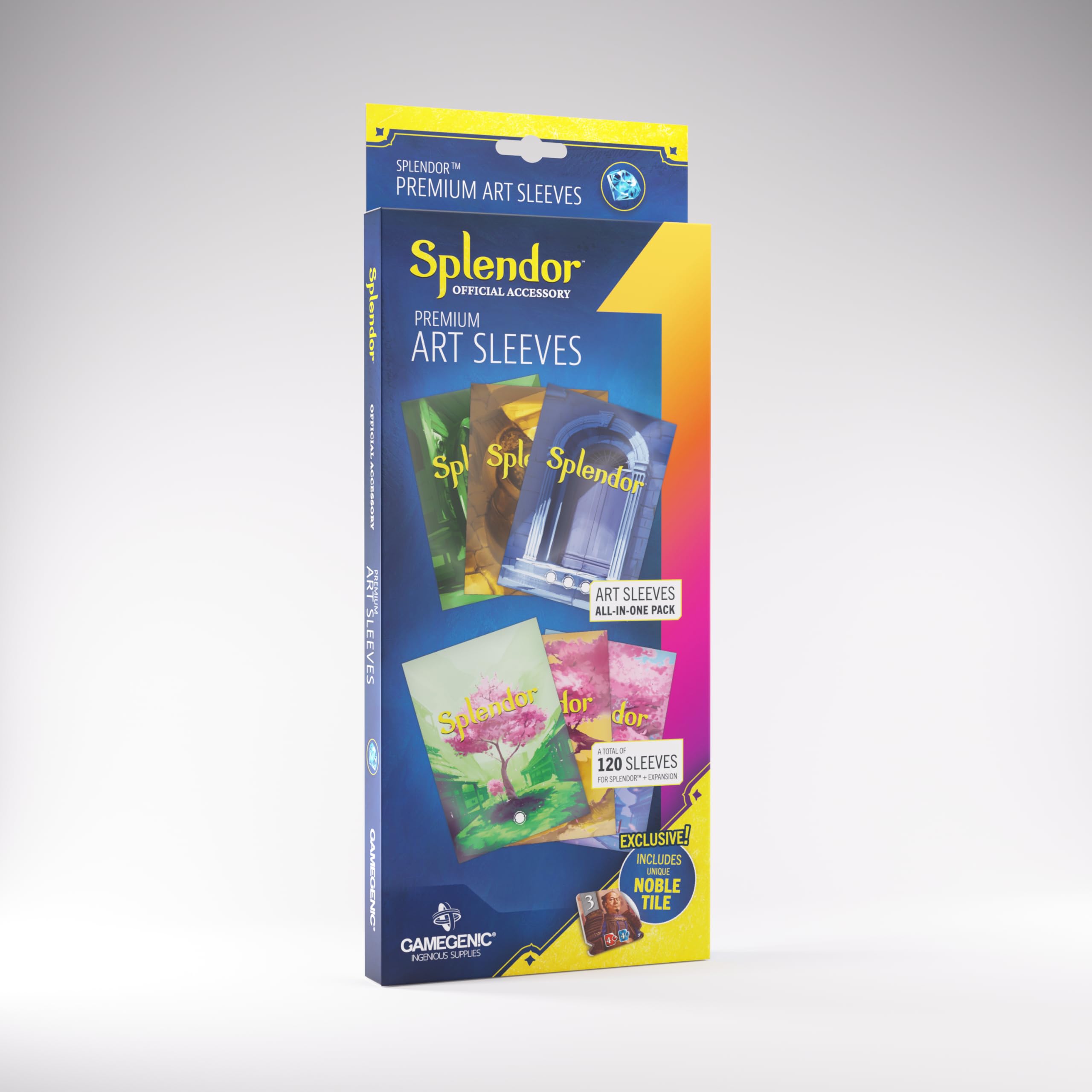 Gamegenic Splendor Premium Art Sleeves – 120 matte Hüllen für Splendor-Basisspiel und Erweiterung