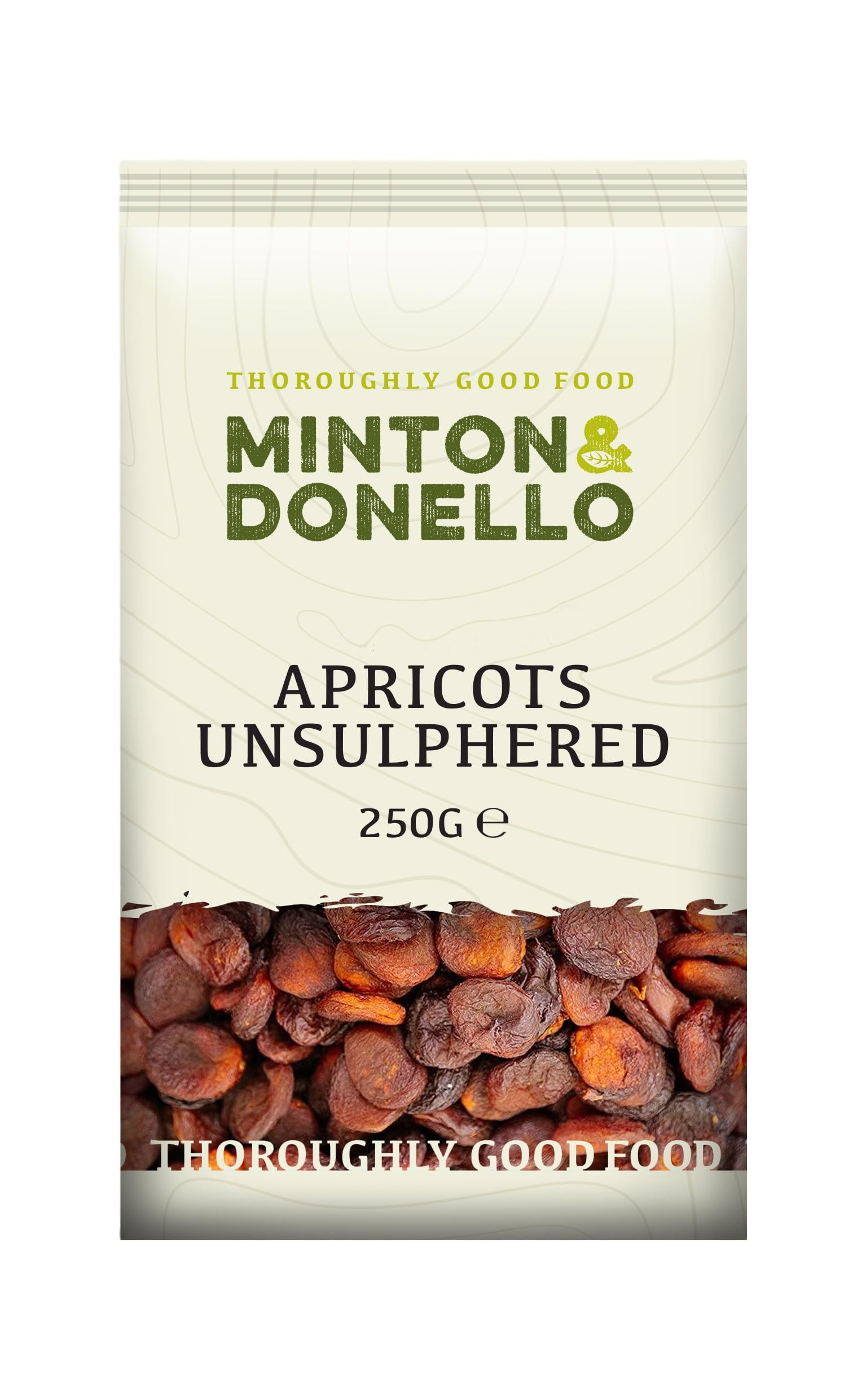 Minton & Donello Sonnengetrocknete Aprikosen, ungeschwefelt, ohne Zuckerzusatz, 250 g