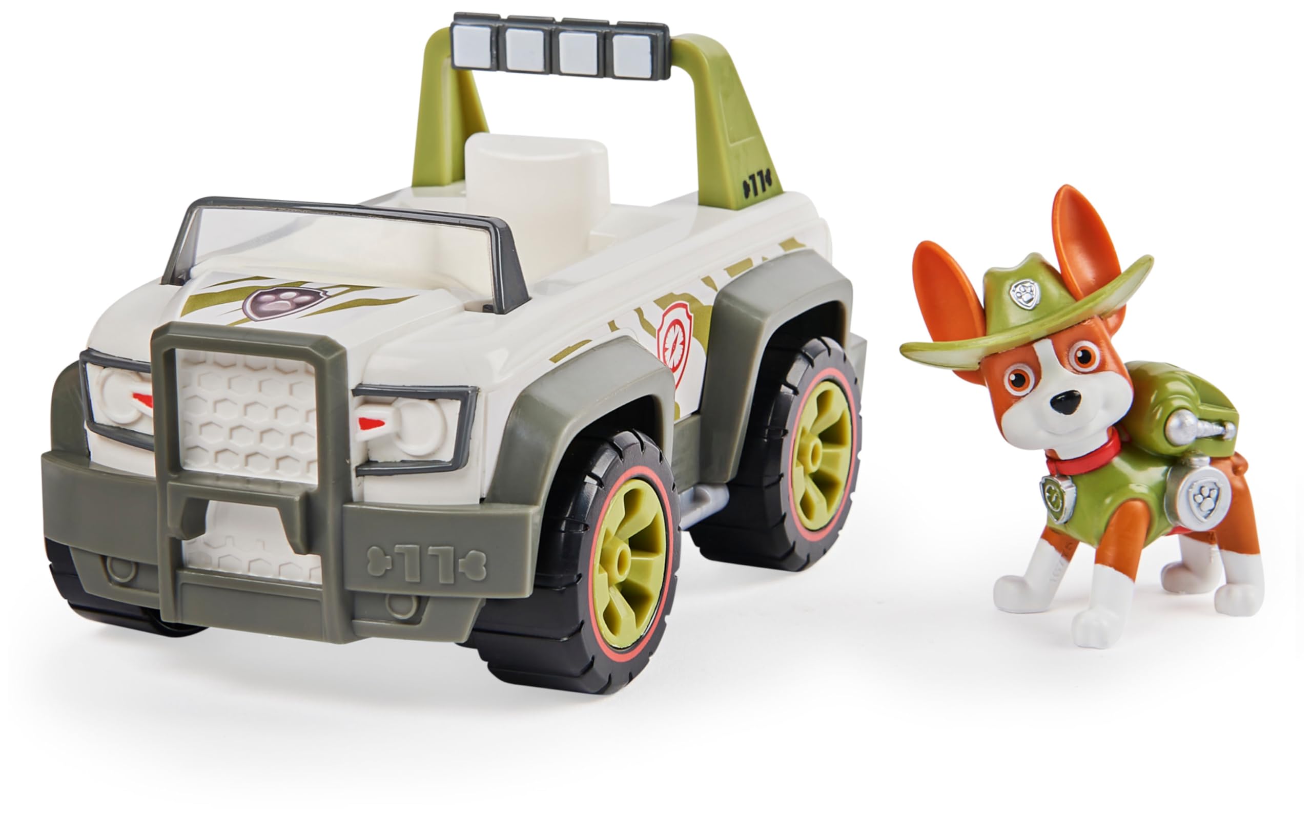 Paw Patrol Tracker‘s Jungle Cruiser – Spielzeugfahrzeug mit Sammel-Actionfigur für Kinder ab 3 Jahren